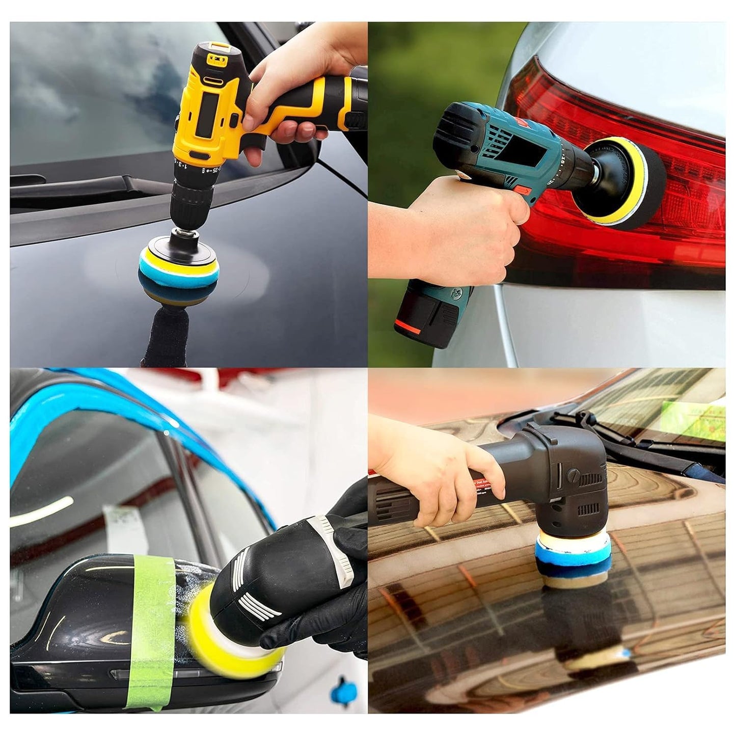 Car Foam Polishing Buffing Kit, Polishing Buffing Pads, Wool Pads,Polishing & Buffing Wheels, for Headlights & Body Foam Wax & Buffer Kits (27)