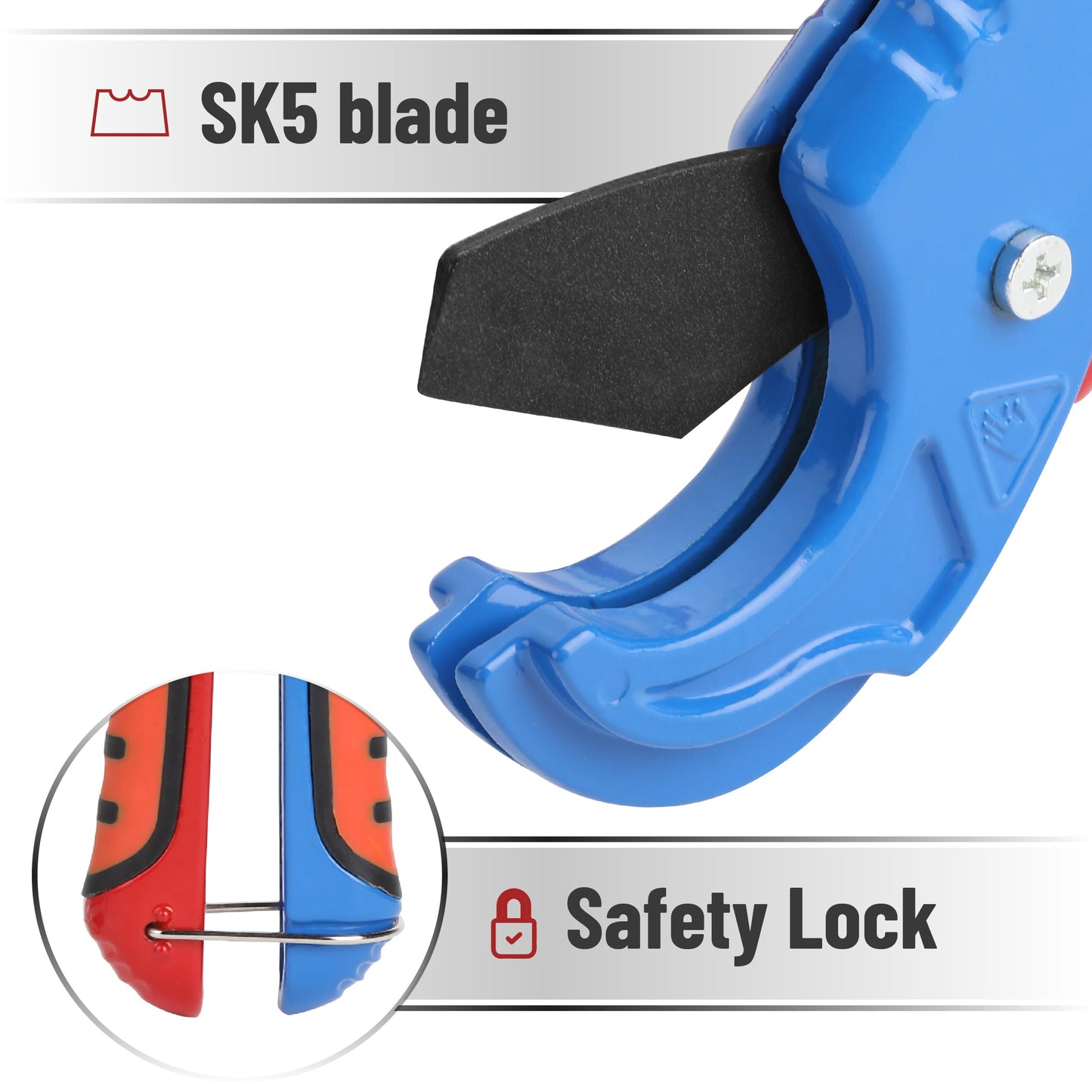 Bates PEX Pipe Cutter 1/8"-1-5/8" – PEX, Plastic & Rubber Hose Tube Cutter Tool for Plumbing, PEX Tools & Pipe Cutting