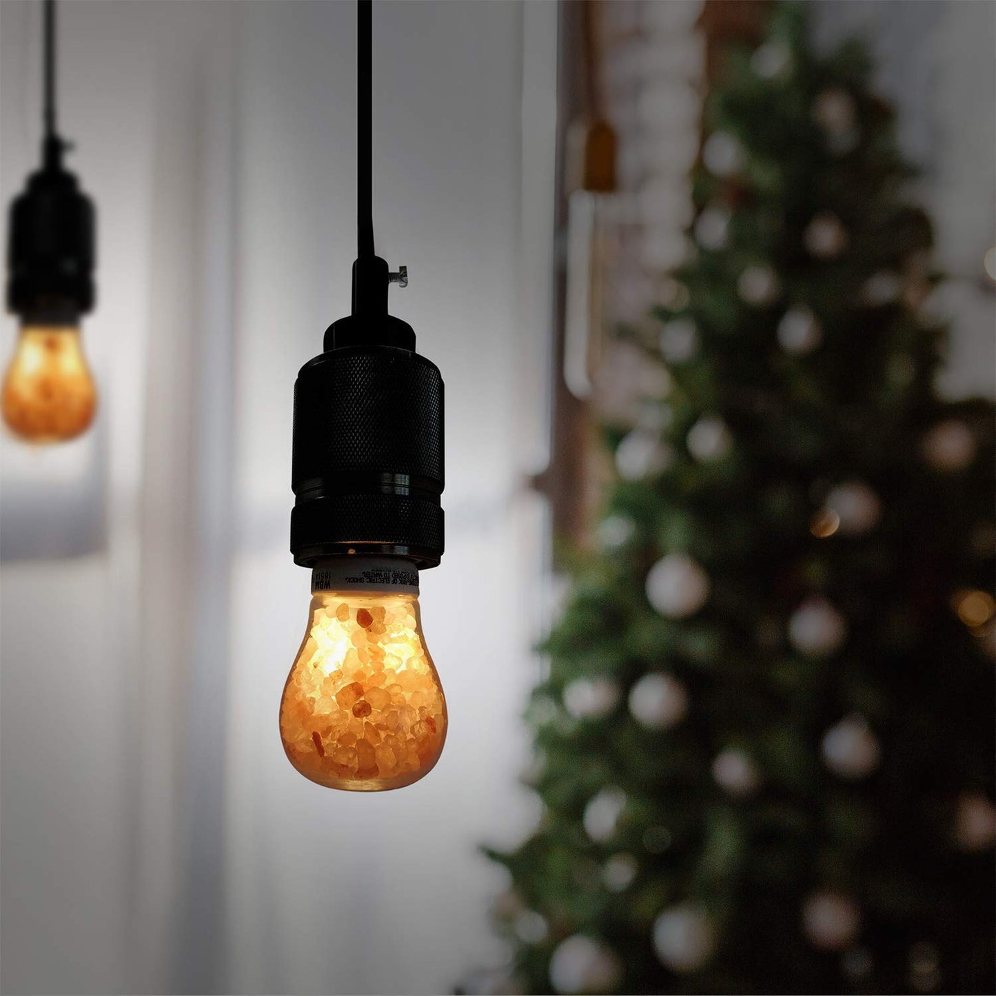 Himalayan Glow Salt Lamp LED Light Bulbs 60-Watt Equivalent, Warm Amber Glow, Dimmable E26 Edison light bulb for Decor, Homes, Offices, Kitchen, 6 Pcs