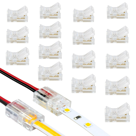Armacost Lighting 566021 White/Single Color LED Wire to Tape Connector - 18 Pk