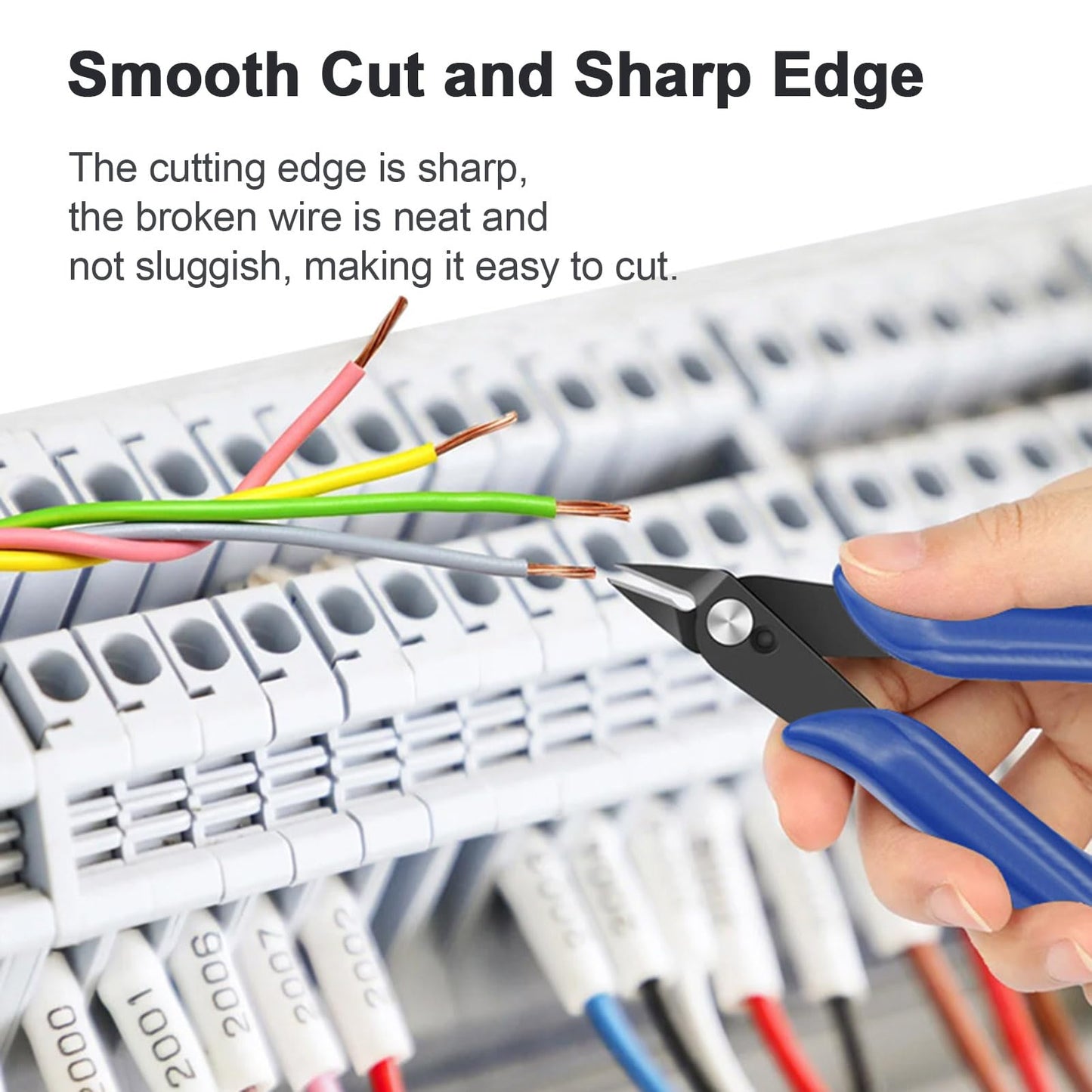 Flush Cutters, 2 PCS Micro Wire Cutters for Craft, Jewlery Making, Electronics, Plastic Models, Zip Tie Sprue Cutter