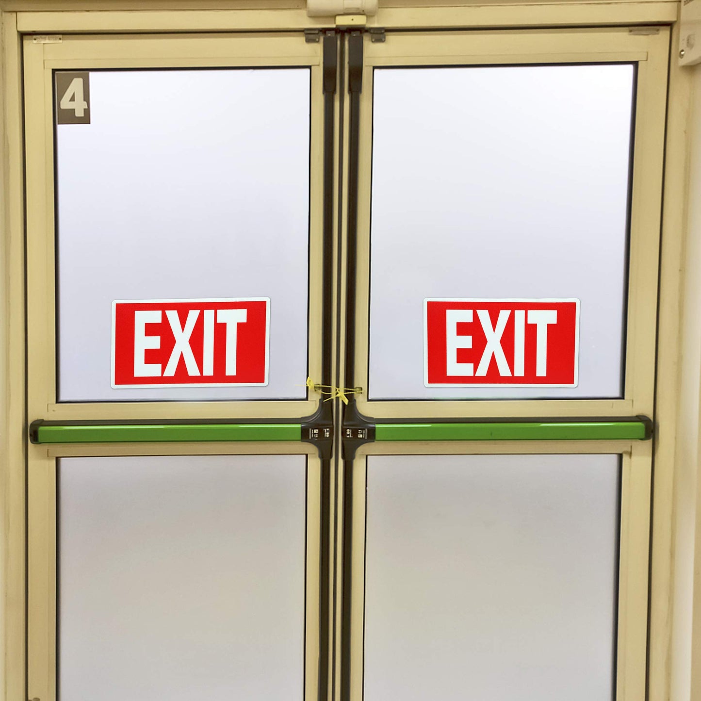 EXIT Signs Glow In The Dark EXIT Decals 3 Pack 12"x7" EXIT Photoluminescent Signs Stickers, Glows For Up To 8 Hours
