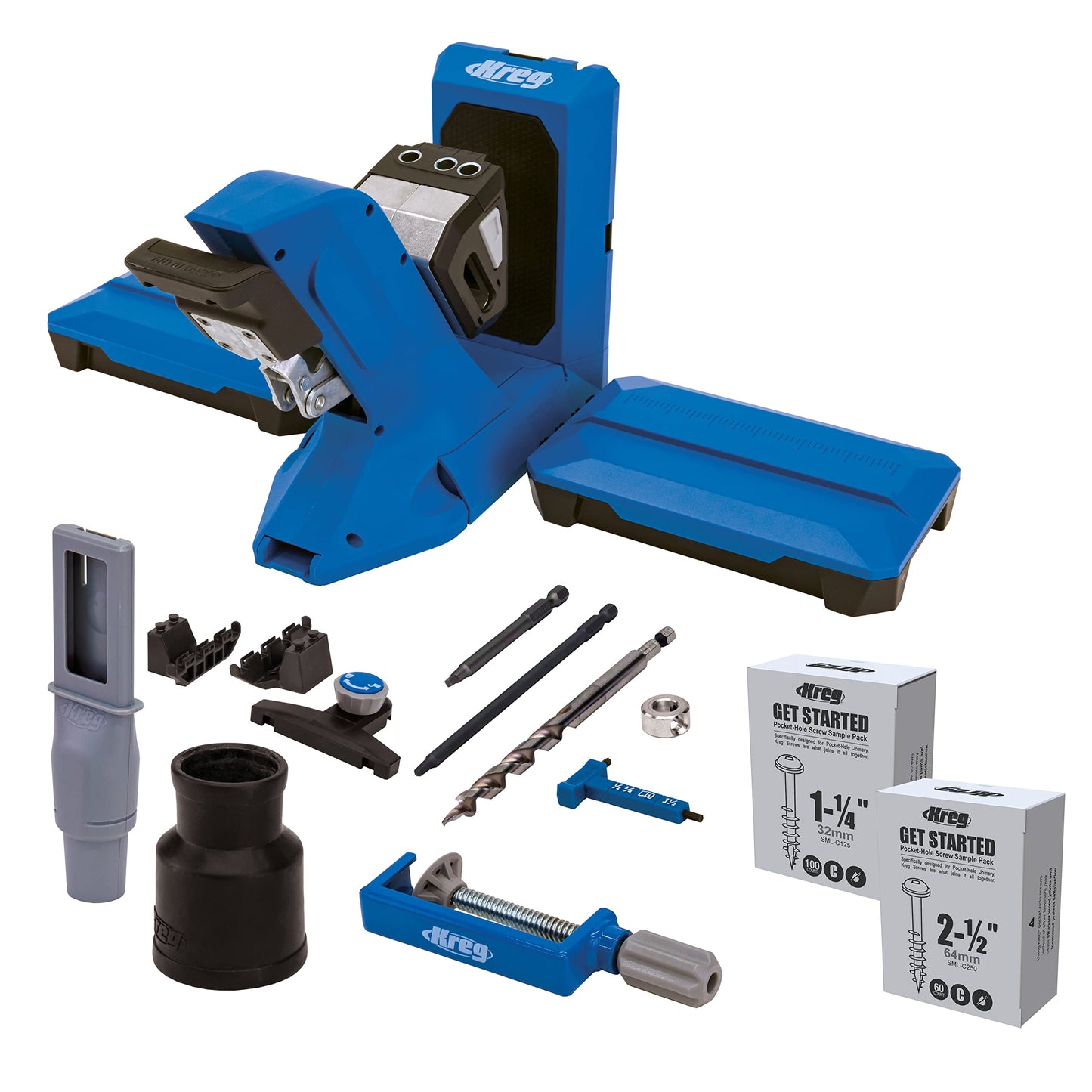 Kreg 720PRO Pocket-Hole Jig Kit with Easy Clamping & Adjustment, Includes Pocket-Hole Screws, for 1/2"–1-1/2" Materials