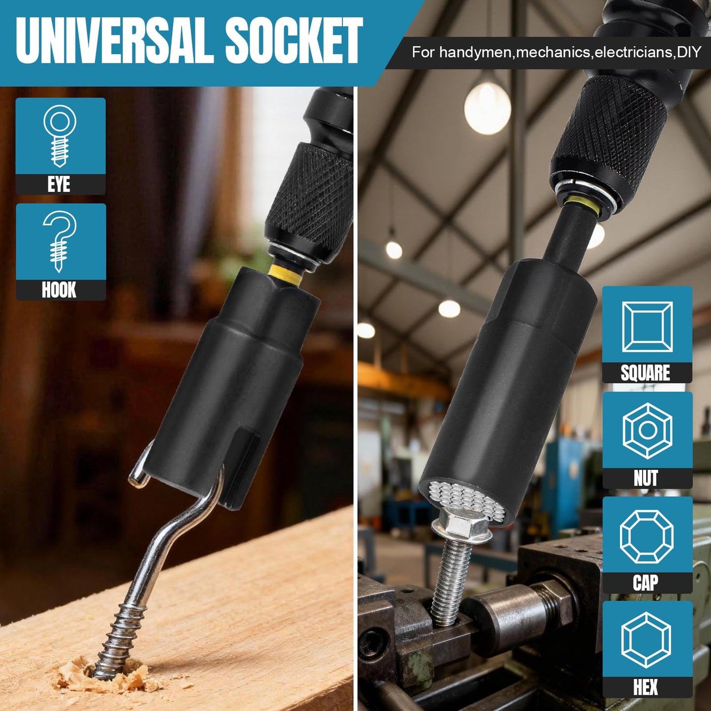 80-Piece Magnetic Impact Nut Driver Set with Metric & SAE Sockets, Quick-Release Extension, Power Bits, Bit Holder & Storage Box