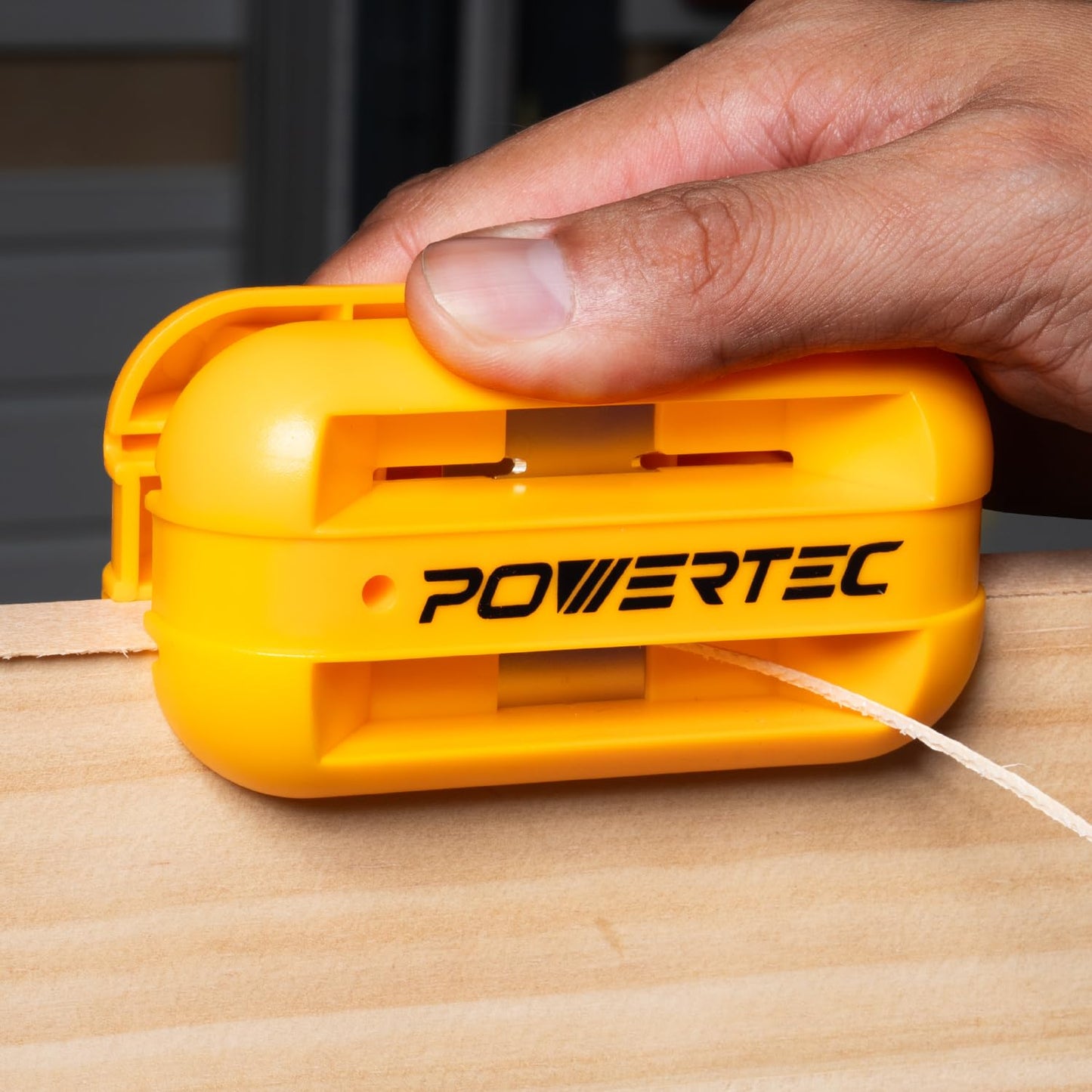 POWERTEC Dual Edge Banding Trimmer – 420 Stainless Steel Blade, ABS Body, Pneumatic for Wood, PVC, Veneer Edges, Single/Double Edge