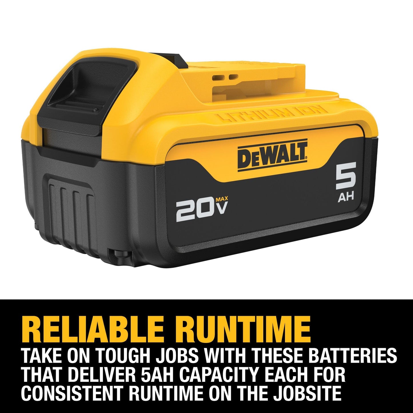 DEWALT 20V MAX XR Battery, Lithium Ion, 5.0Ah (DCB205)