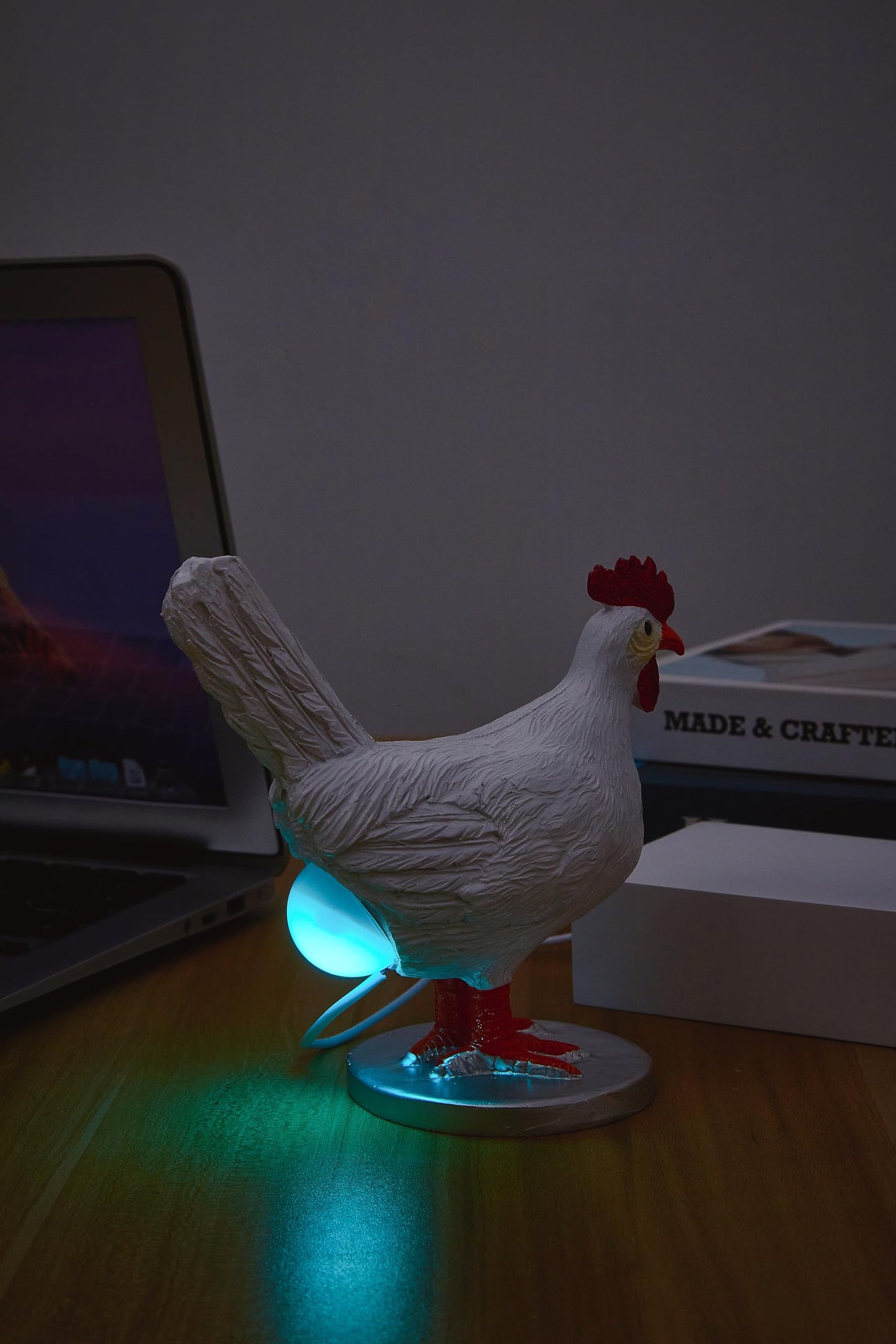BooLai 3D Chicken Egg Lamp – 16-Color Remote LED Night Light, USB Powered, Resin Decor, Easter & Birthday Gift for Friends