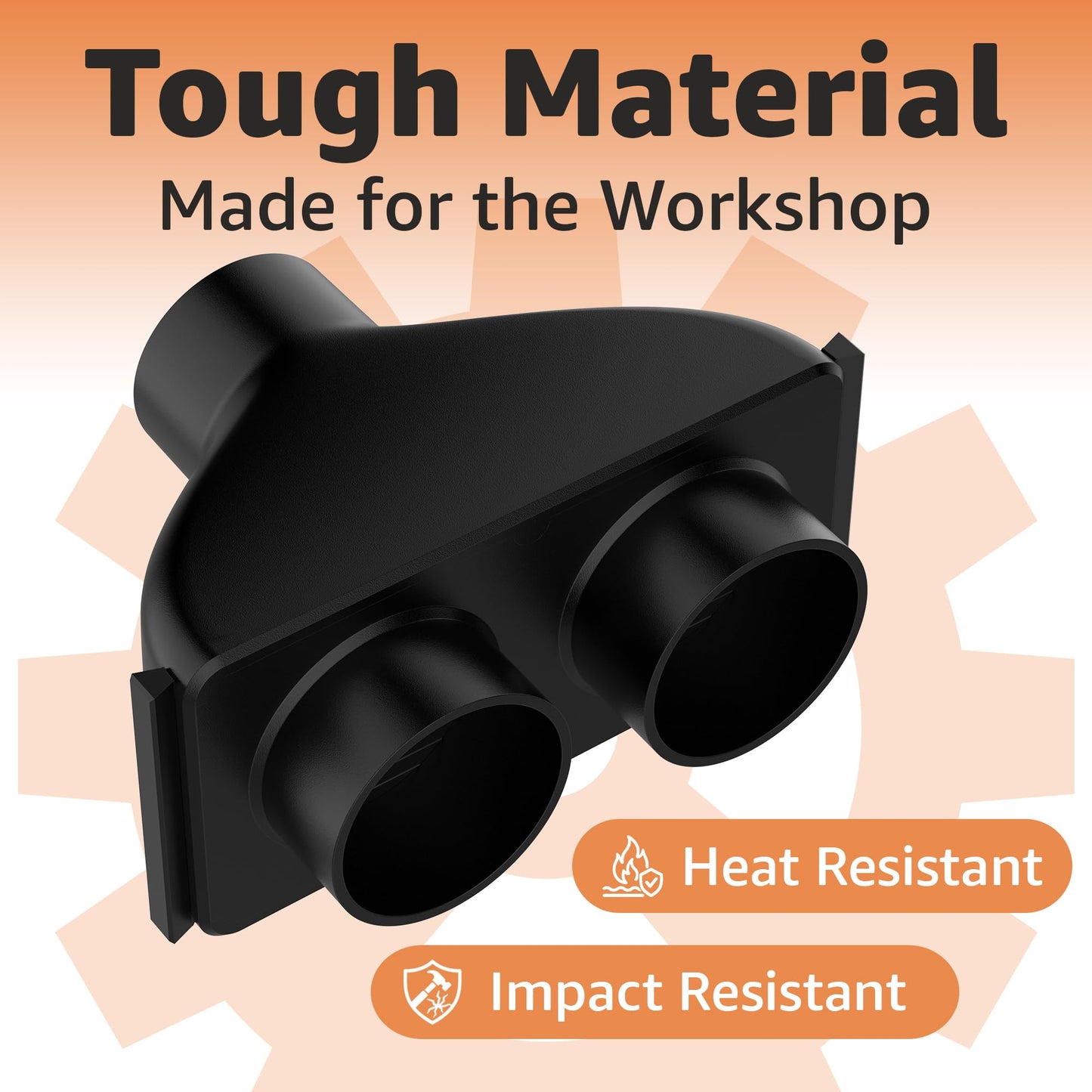 Jmoe USA 2.5" Shop Vac Y Splitter with Individual Blast Gates, Dust Collection Hose Adapter for Ridgid, Craftsman & Most Wet/Dry Vacs