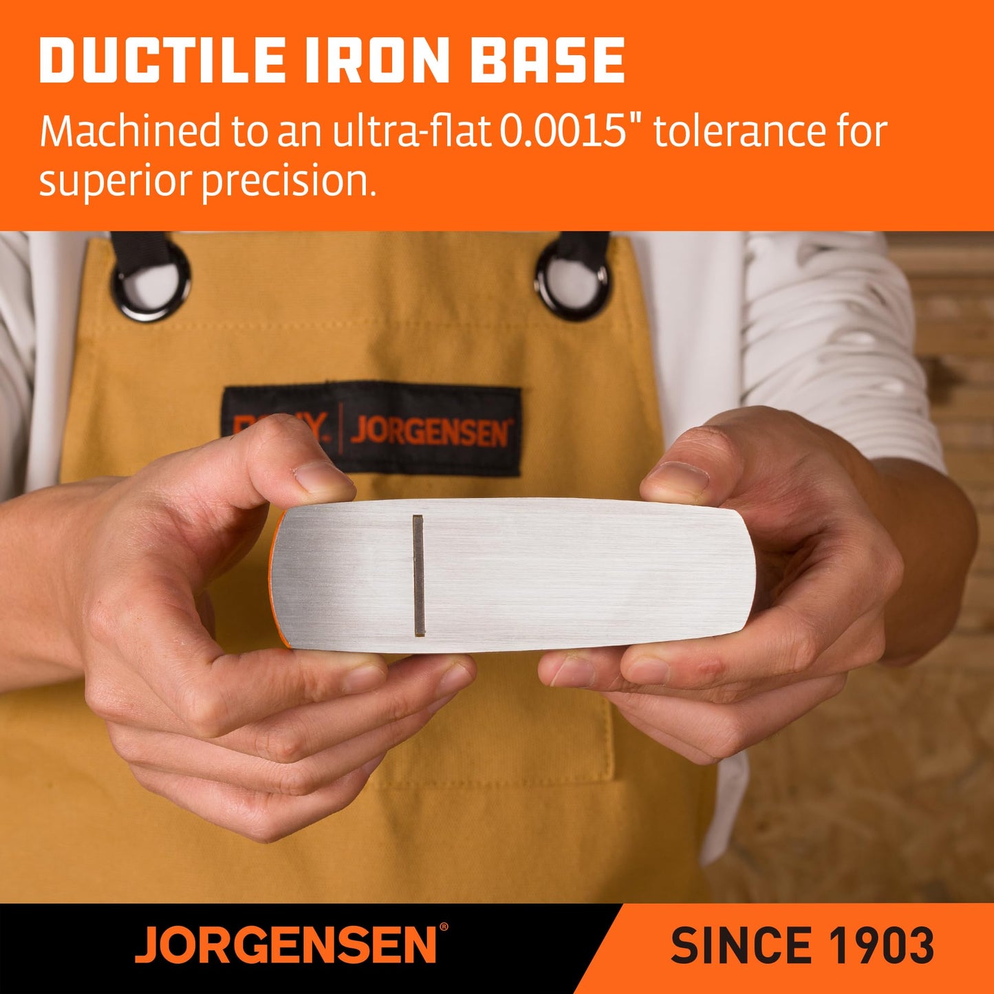 JORGENSEN 5-1/4" Hand Wood Planer, Low Angle Block Plane for Woodworking, Detail Trimming & Craft, Adjustable Depth, Durable Iron Body