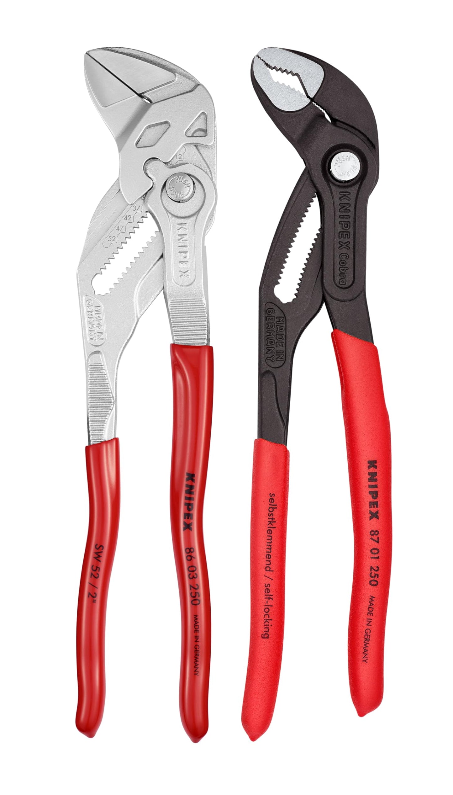 Knipex - 2 Pc 10" Cobra Water Pump and Pliers Wrench Set (9K0080147US)