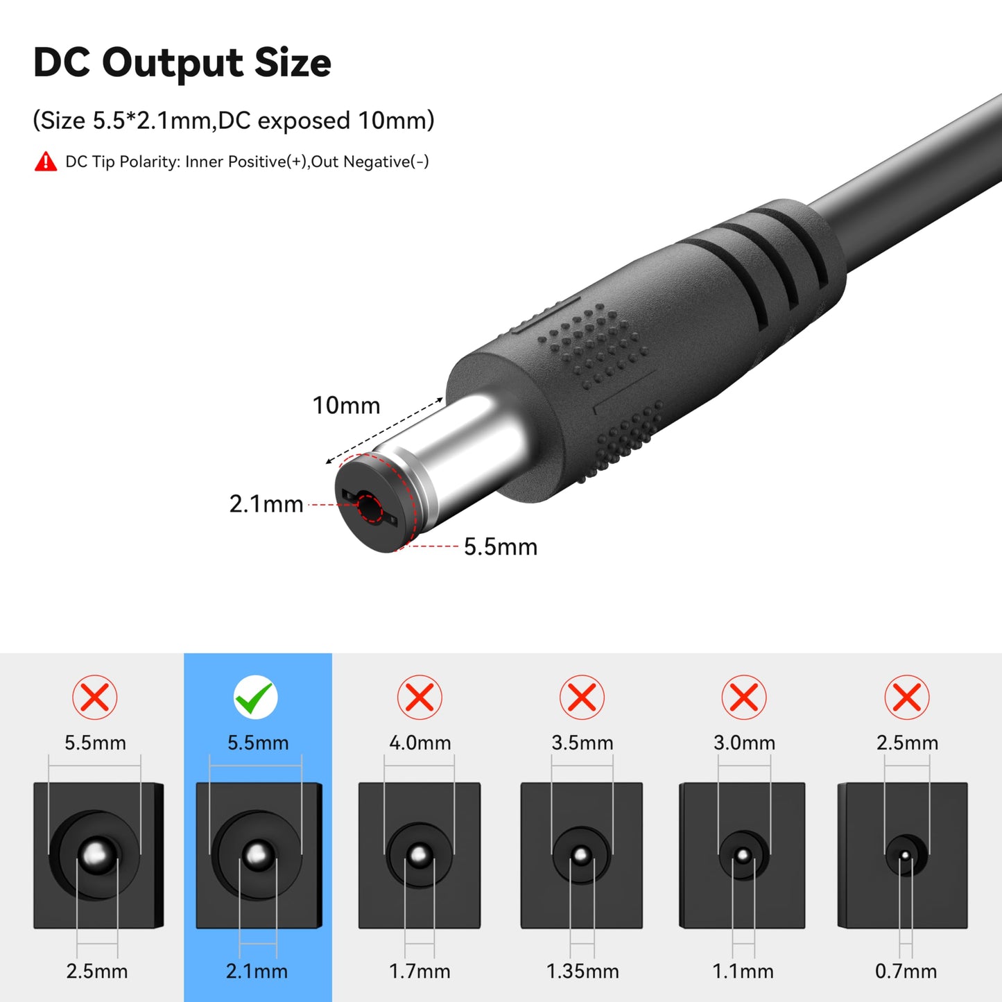 PAUTIX 24V DC Power Supply Adapter 24Volt 5A 120W AC to DC Converter Transformer 100-240V AC Input with 5.5 x 2.1mm US Plug for LED Strip, CCTV Camera