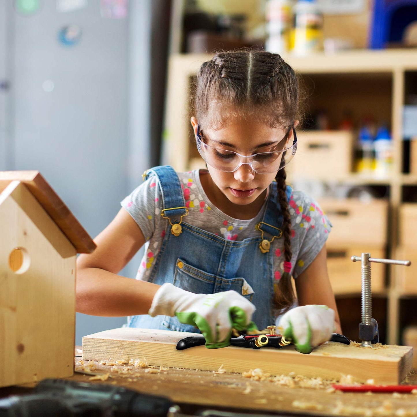 Minatee Adjustable Spokeshave with Flat Base and 5 Metal Blade Smooth Planes Working Hand Tool for Wooden Craft Carver Wood Working