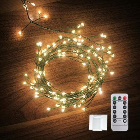 Dailyart 6ft 120 LED Starry String Lights, Battery Operated, Waterproof Copper Wire Fairy Lights for Garden, Wedding, Party, Xmas