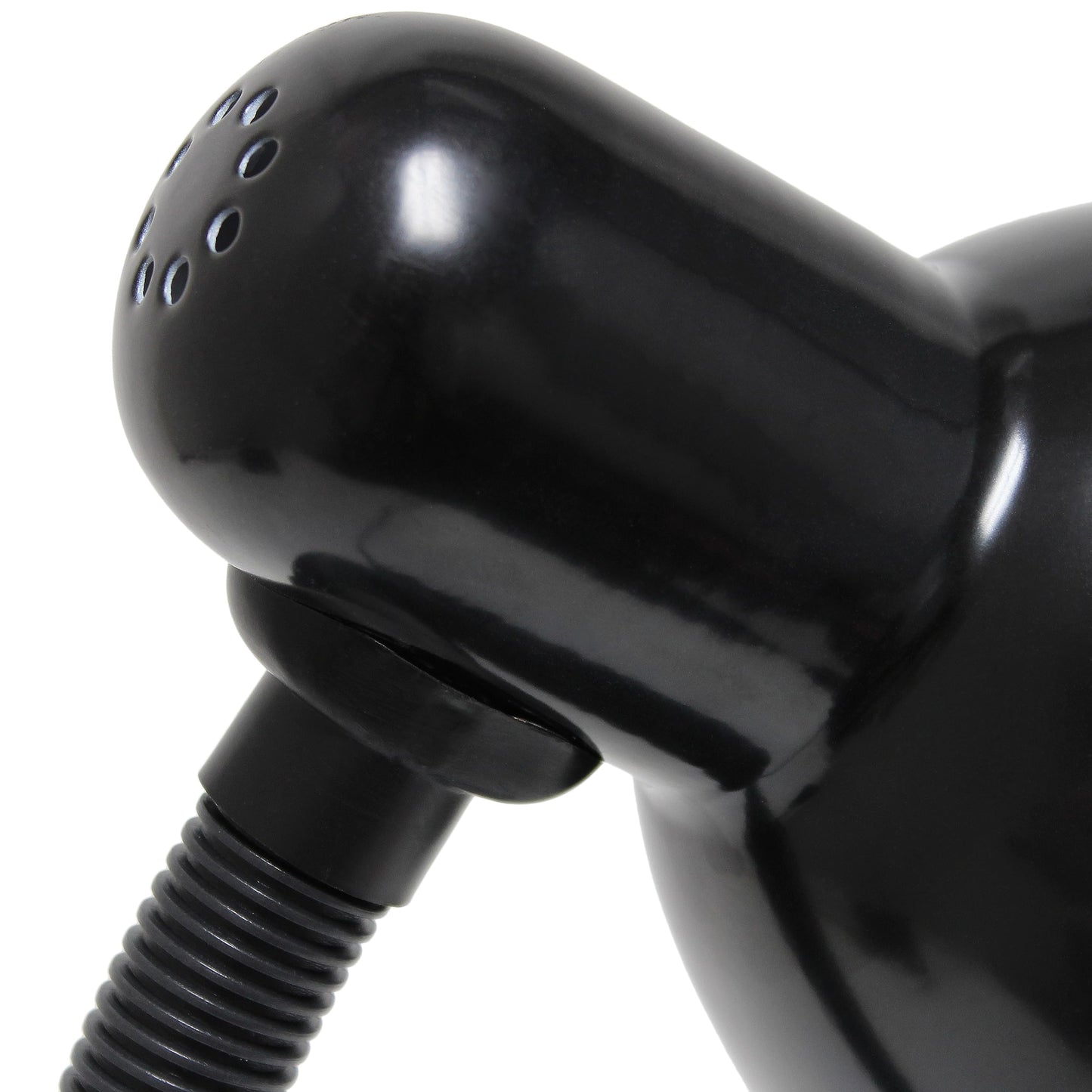 Simple Designs LD1003-BLK Basic Metal Desk Lamp with Flexible Hose Neck for Office, Living Room, Bedroom, College Dorm, Bookshelf, Black