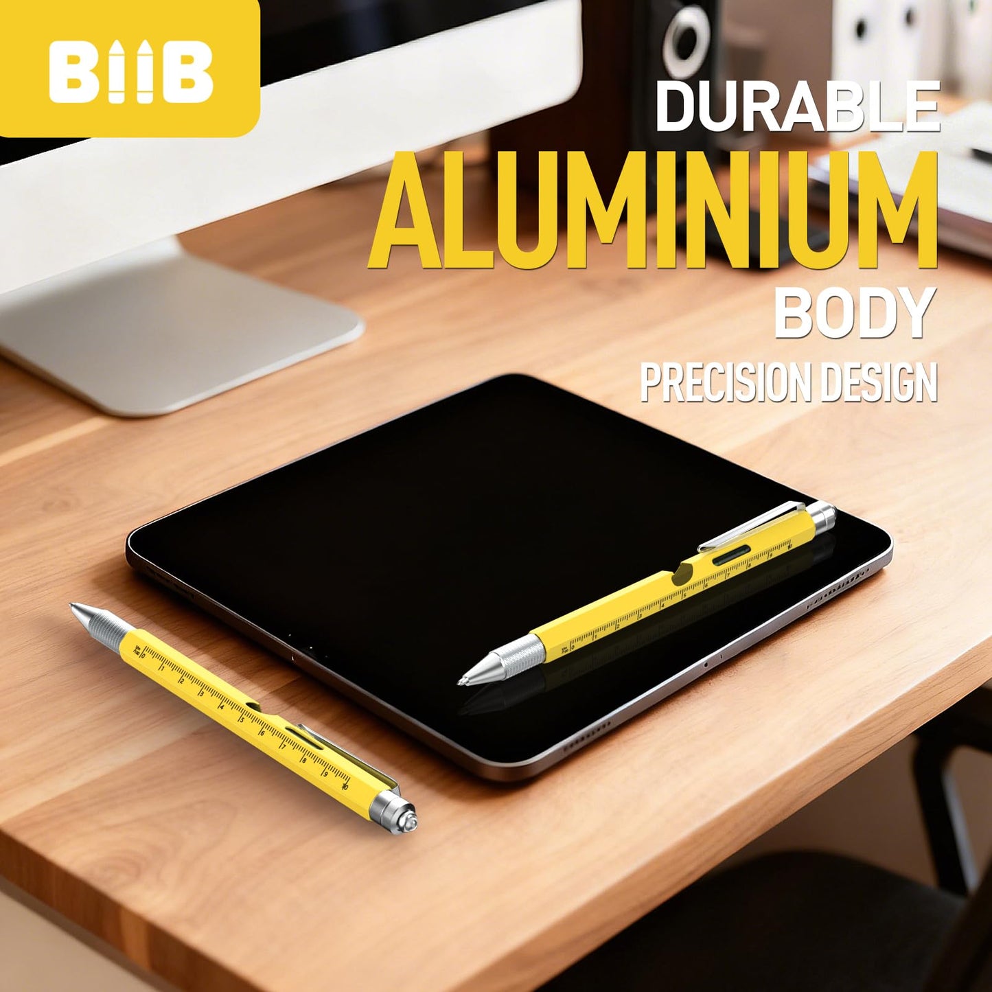 BIIB 9-in-1 Multitool Pen for Men – Valentines, Birthday & Dad Gifts, Cool Gadgets, Personalized Gift Ideas for Him