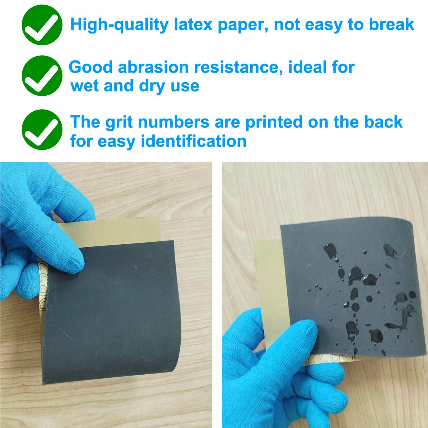 20PCS Sandpaper Variety Pack, Assorted Grits 120-3000, 9 x 3.6 Inch for Wood & Metal Sanding, Wet & Dry Sheets