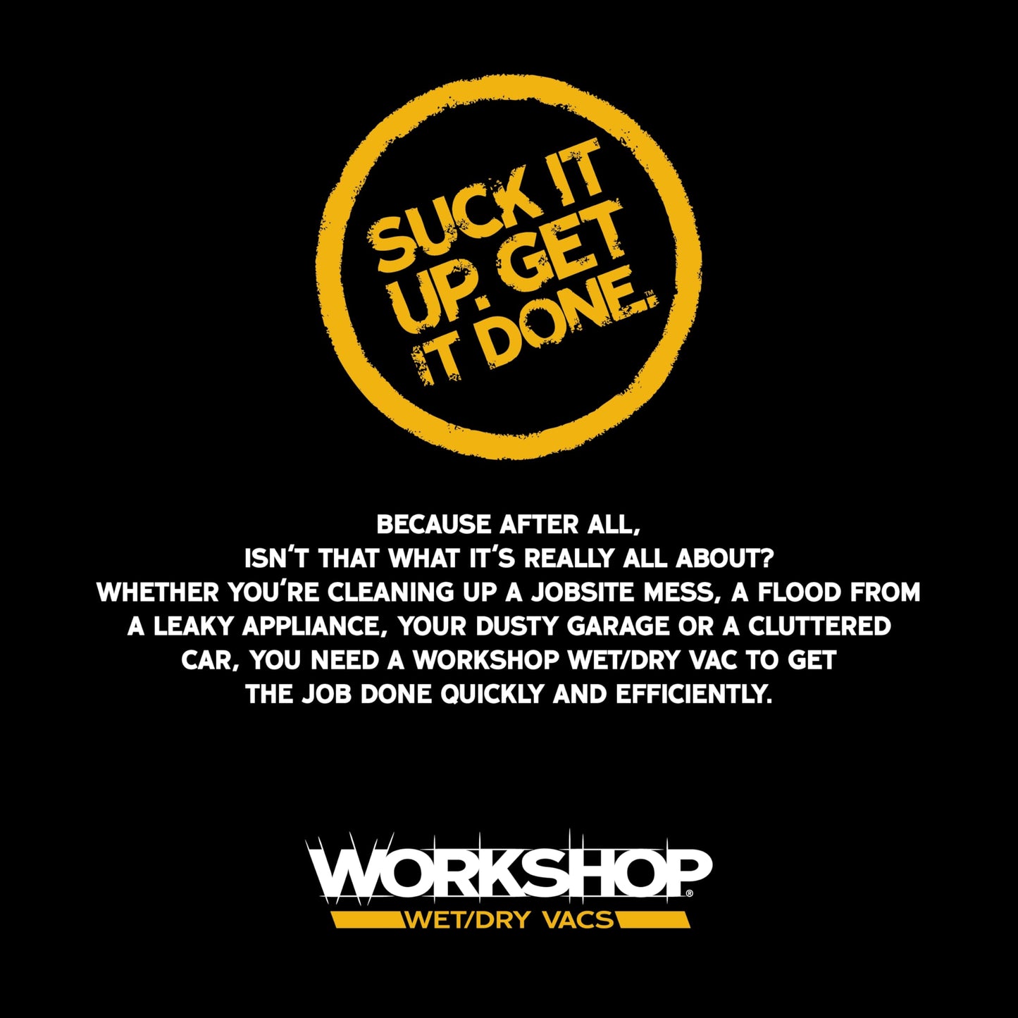 WORKSHOP Wet/Dry Vacs Shop Vacuum Accessories WS25021A Long Hose Attachment, 2-1/2-inch x 13-feet Locking Hose for Wet Dry Shop Vacuum Cleaners