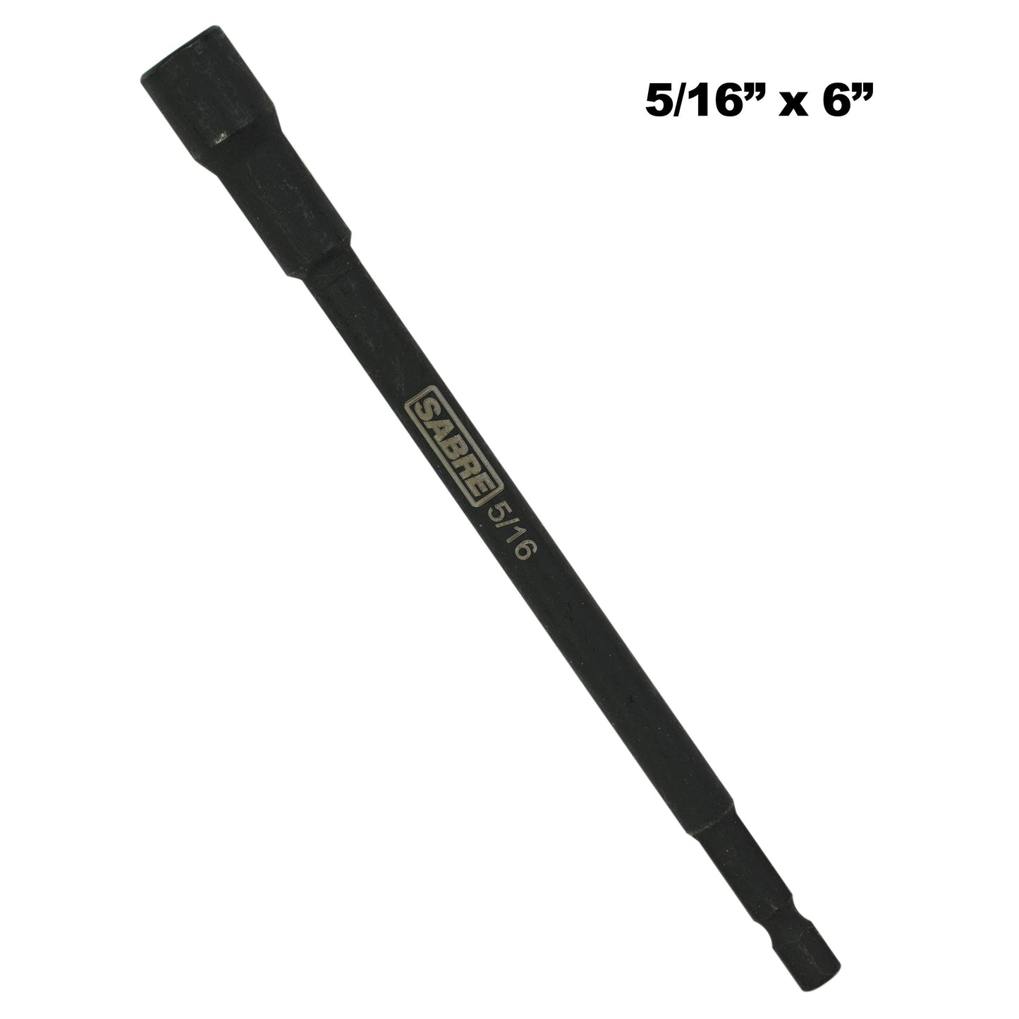 Sabre Tools 5/16 Inch Impact Magnetic Nut Driver – 6 Inch Length, 1/4 Inch Hex Shank, Magnetic Socket Tip (5/16” SAE)