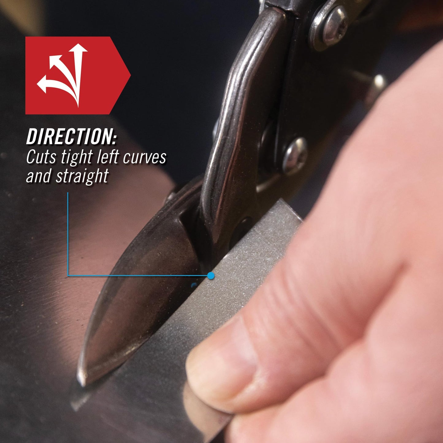 Channellock Aviation Snip Channel Lock 610FL - Offset Left Cut, CR Steel, Molybdenum Blade - 10 In