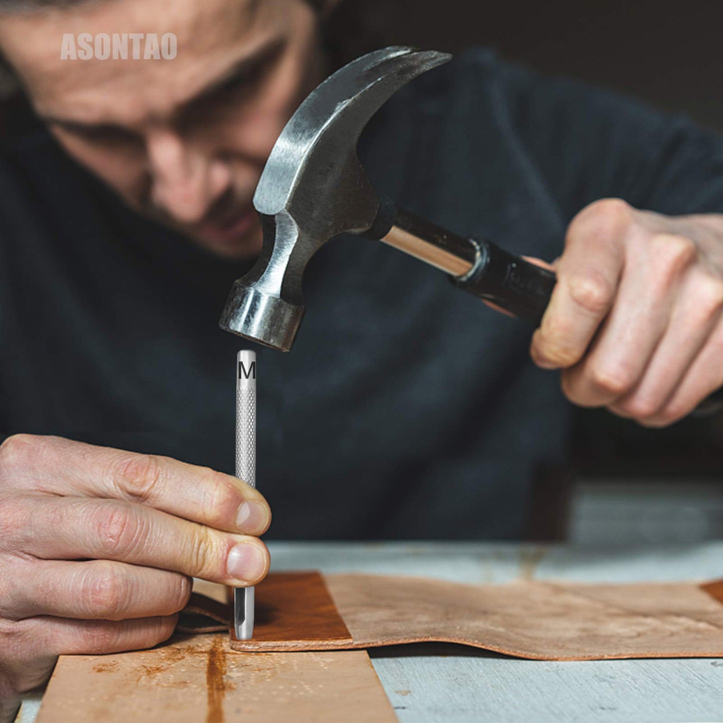 6PCS Hollow Leather Hole Punch Set 1.5-4mm for Belts, Watch Bands, DIY Leather Craft, Repair & Leatherworking Tools - ASONTAO