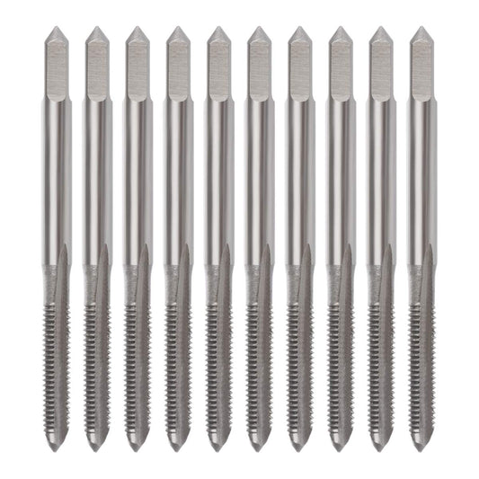 YXQ M3 x 0.5mm Tap Machine HSS Metric Right Hand Thread 3 Straight Flute Taps Taper and Plug (10Pcs)