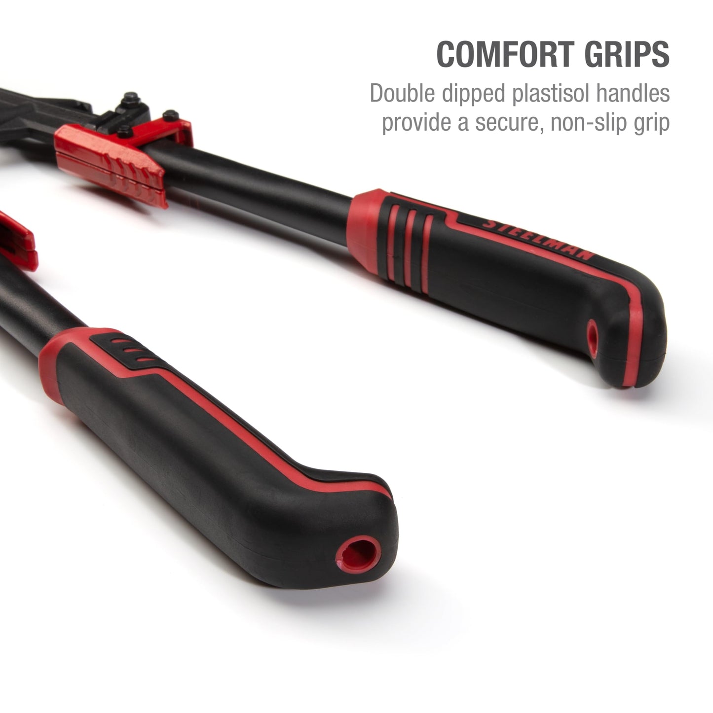 STEELMAN Folding Bolt Cutter with Ergonomic Handles, 24-inch, Cuts Bolts and Locks, Steel Construction, Non-Slip Grip