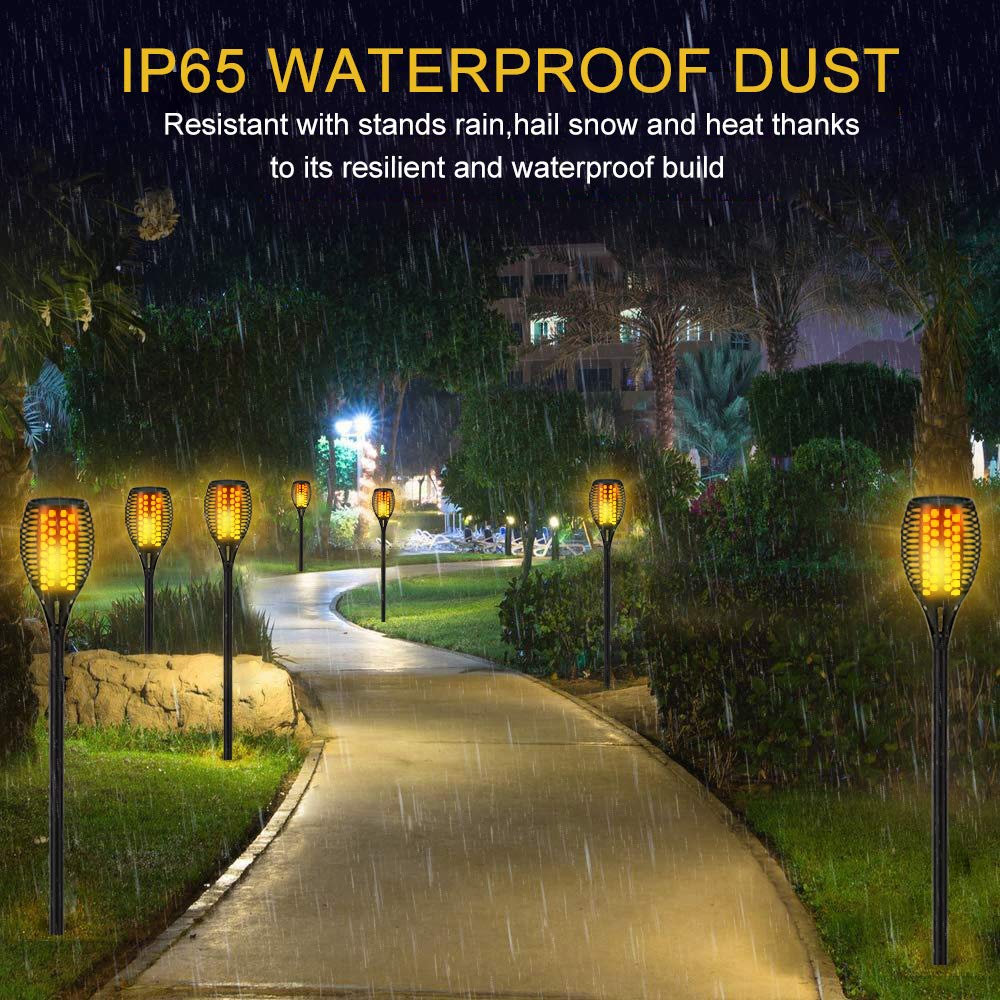 Aityvert 43" Solar Torch Lights, Flickering Flame Outdoor Waterproof Landscape Lighting, Dusk-to-Dawn Auto On/Off, 4-Pack for Yard & Garden