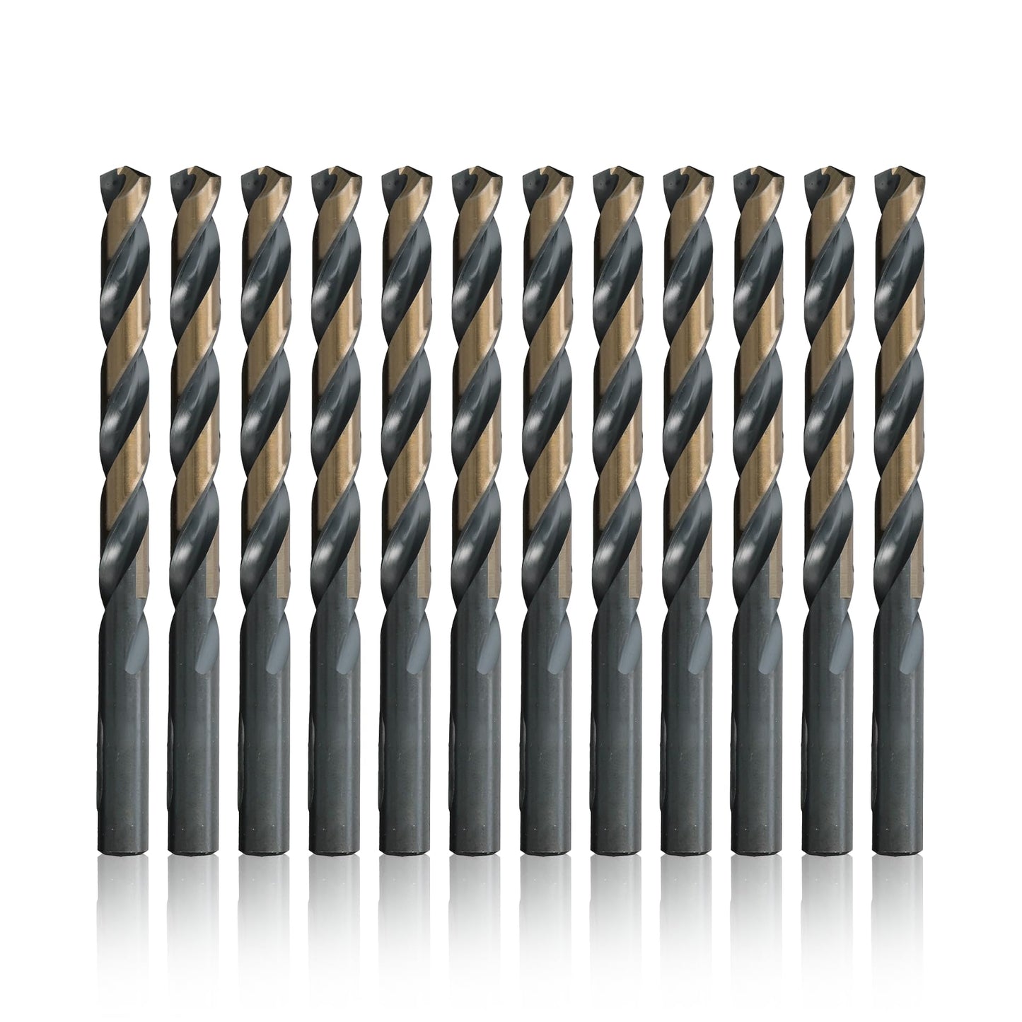 Drill America - KFD1/8P12 1/8" High Speed Steel Black & Gold KFD Split Point Drill Bit (Pack of 12), KFD Series