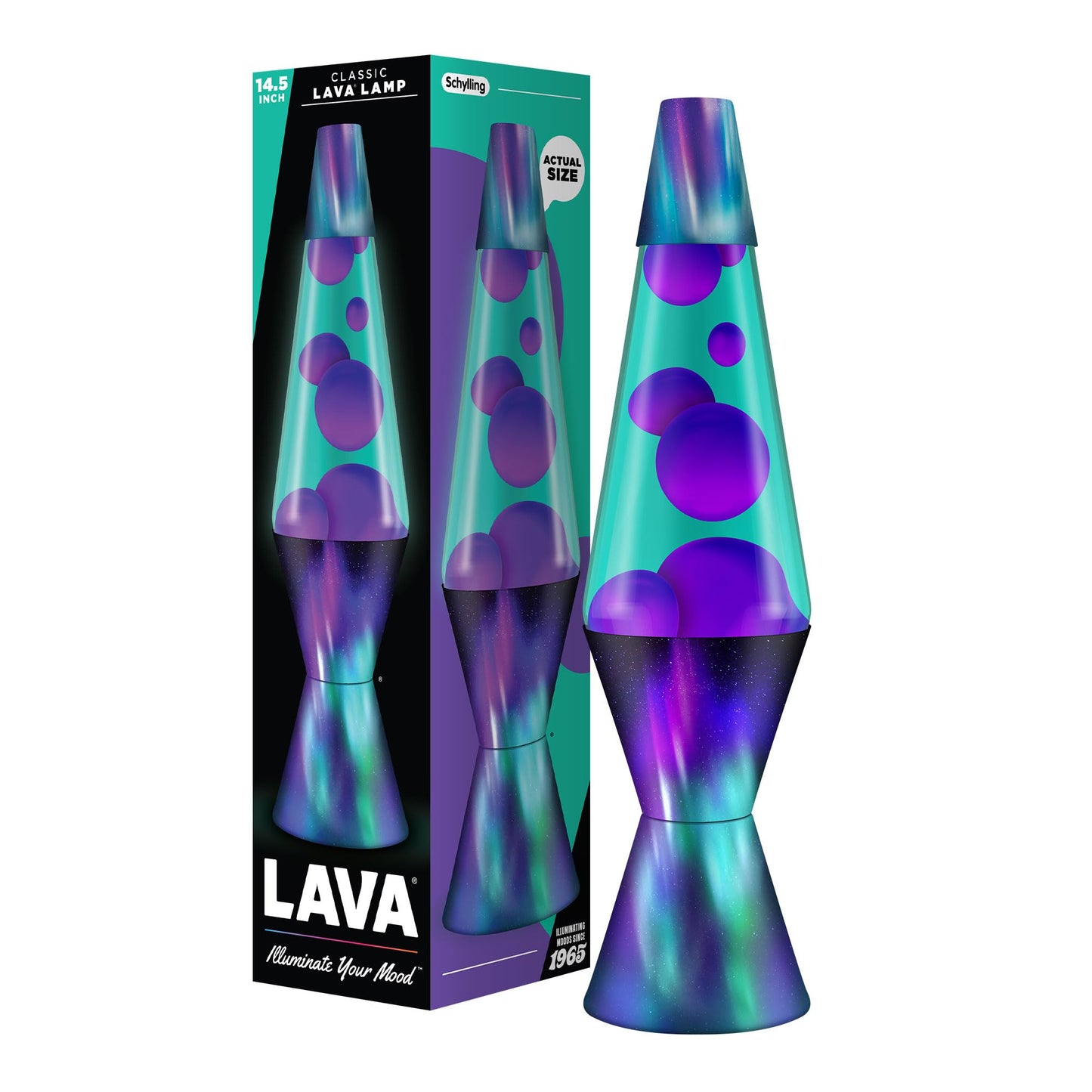 The Original Lava® Lamp - 14.5" Aurora Borealis – Classic Liquid Motion Lamp - Purple Wax and Blue Liquid - Item #2047 (Amazon Exclusive)