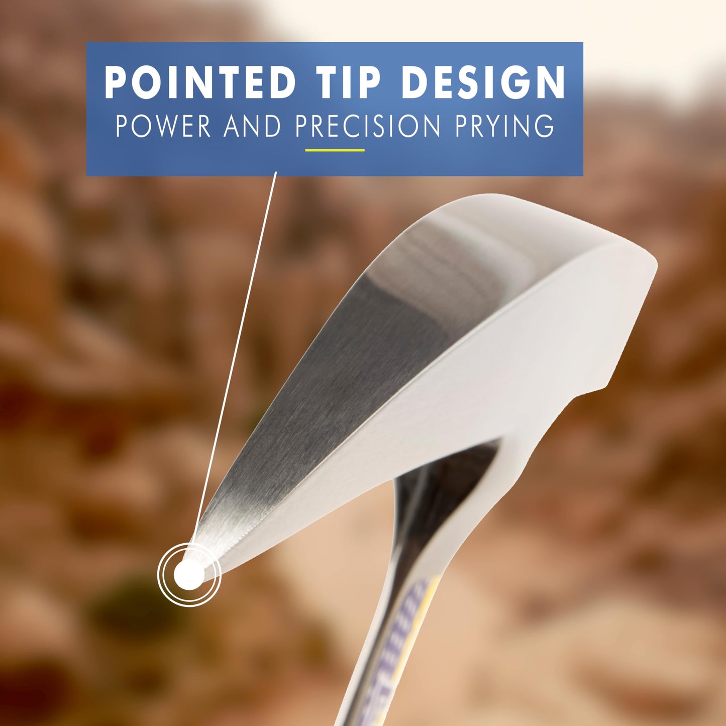 ESTWING Rock Pick - 22 oz Geology Hammer with Pointed Tip & Shock Reduction Grip - E3-22P