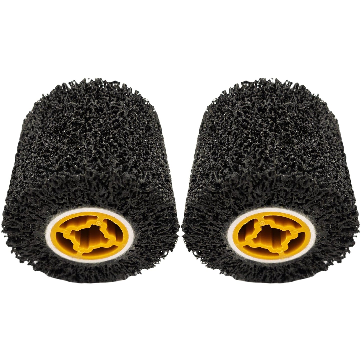 JONAS C 2 Pcs Burnishing Wheel 40 Grit Stripping Drum, 4.5" x 4" Abrasive Drawing Wheel Drum, Surface Conditioning Tool Drum for Metal, Wood, Plastic