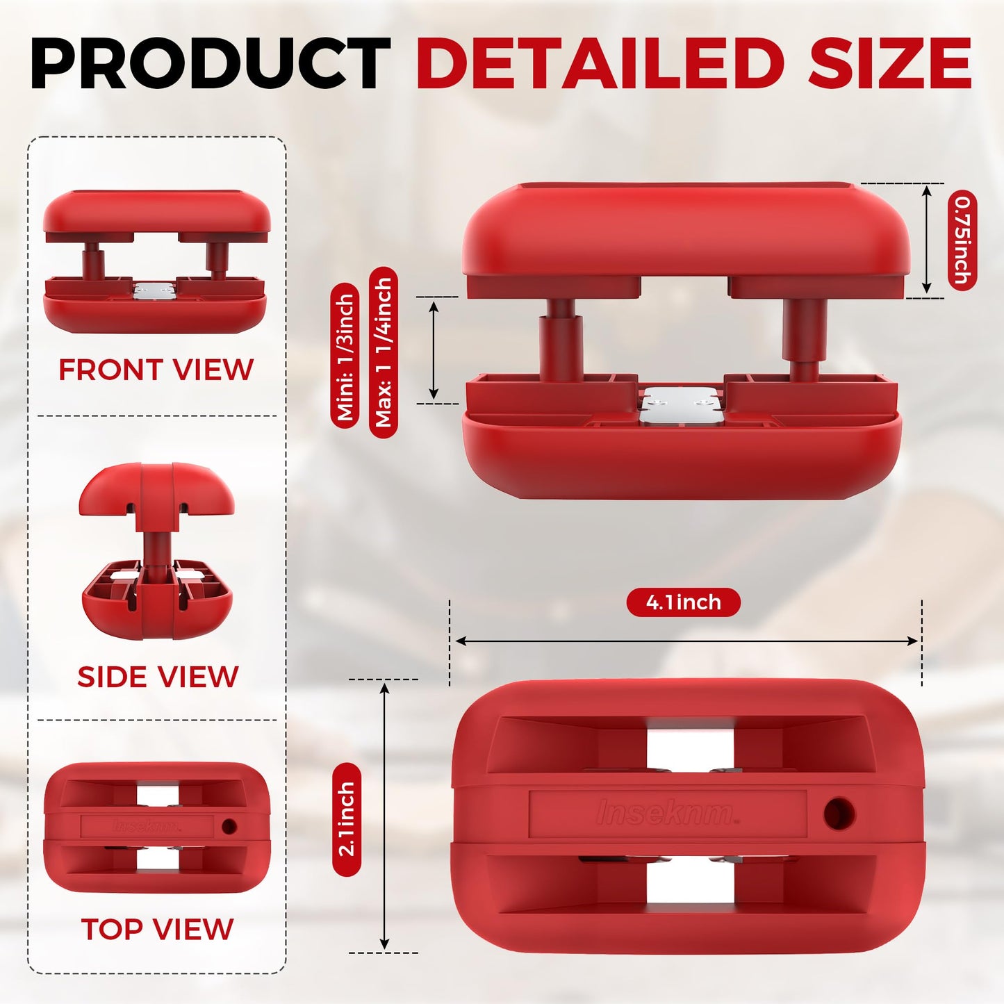 Inseknm Edge Banding Trimmer with Tungsten Carbide Blades, Manual Woodworking Edge Cutter for ABS, PVC, Veneer & Melamine – Red
