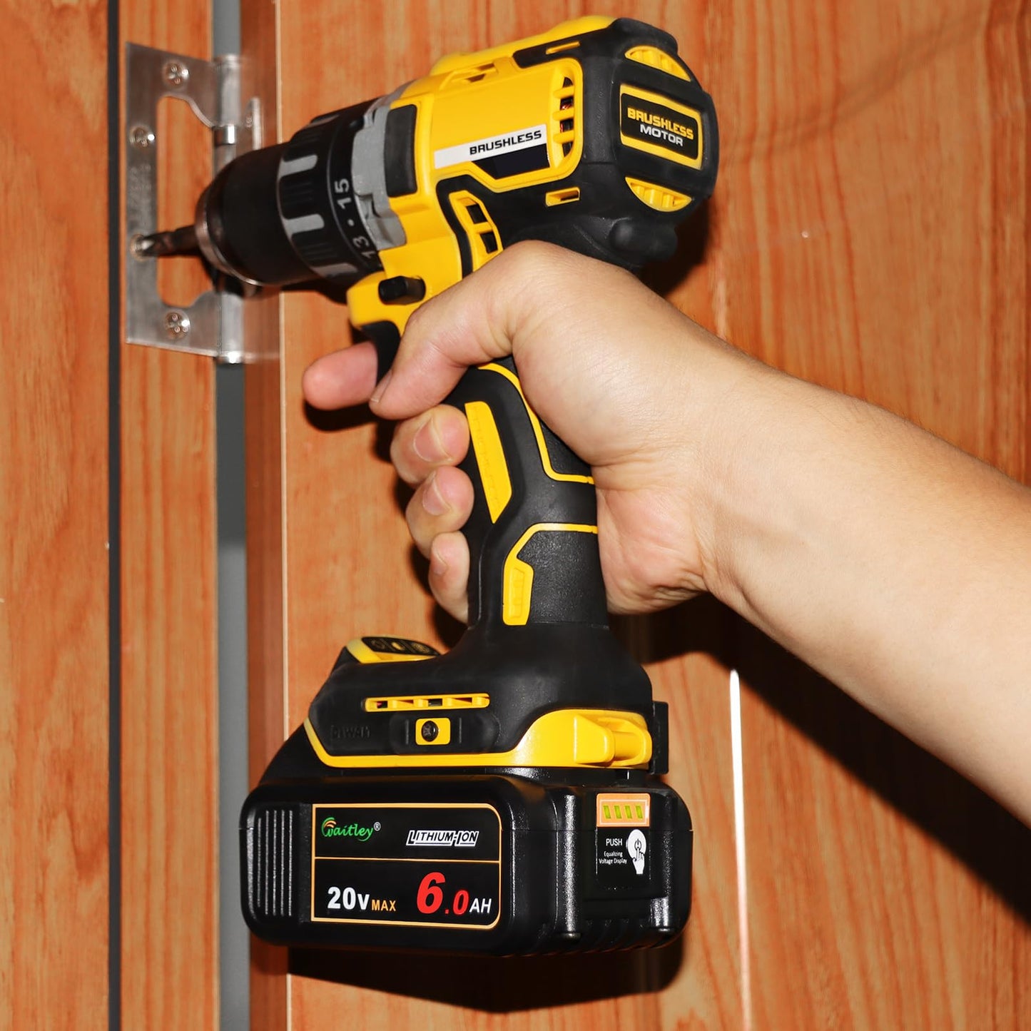 waitley 2 Pack 20V 6.0A Replacement Battery Compatible with Dewalt DCB200 DCD DCF DCG Series Cordless Power Tools (Not Made in Dewalt)