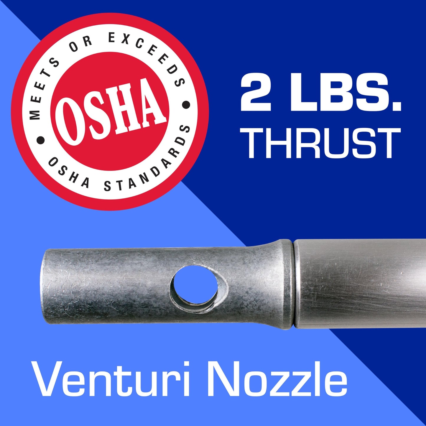 Guardair Long John Safety Air Gun with 12-Inch Aluminum Extension, High Performance OSHA Compliant Alloy Nozzle, Gray/Silver (75LJ012AA)