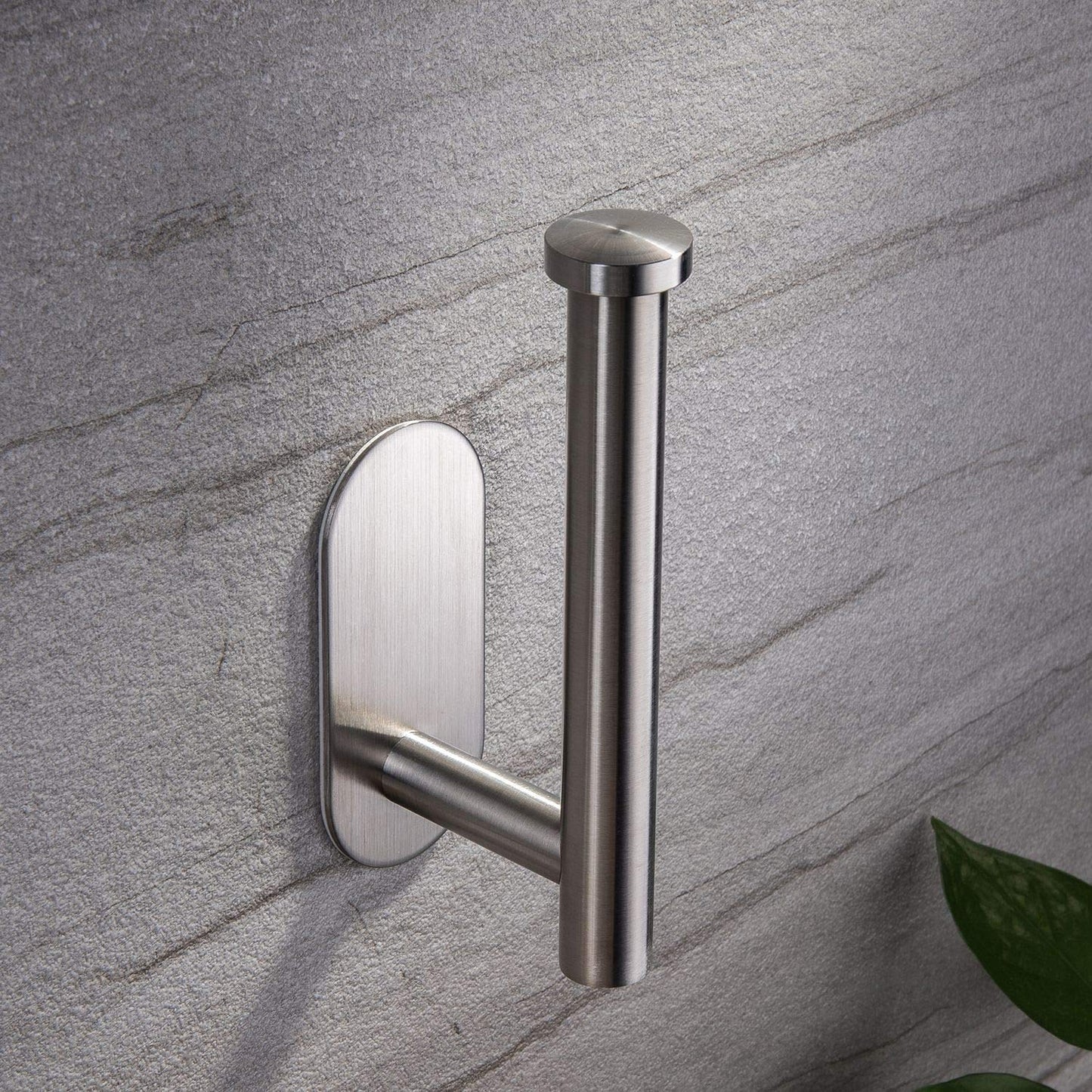 YIGII Toilet Paper Holder Self Adhesive - Adhesive Toilet Roll Holder no Drilling for Bathroom Stainless Steel Brushed