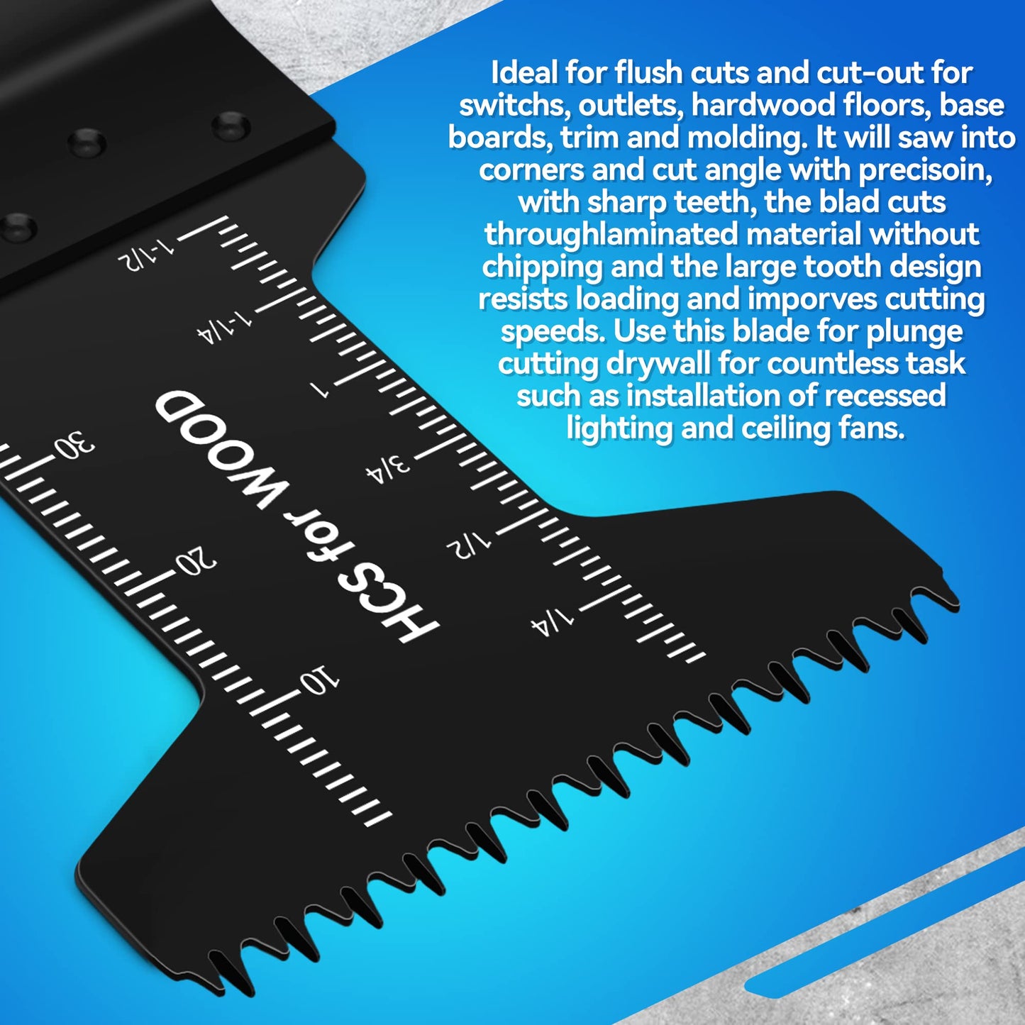 FORCA Universal Oscillating Saw Blades, 78pcs Multi Tool Kit with Japanese Tooth for Deeper Cutting, High Efficient Multitool Fit 95% Tools for Wood