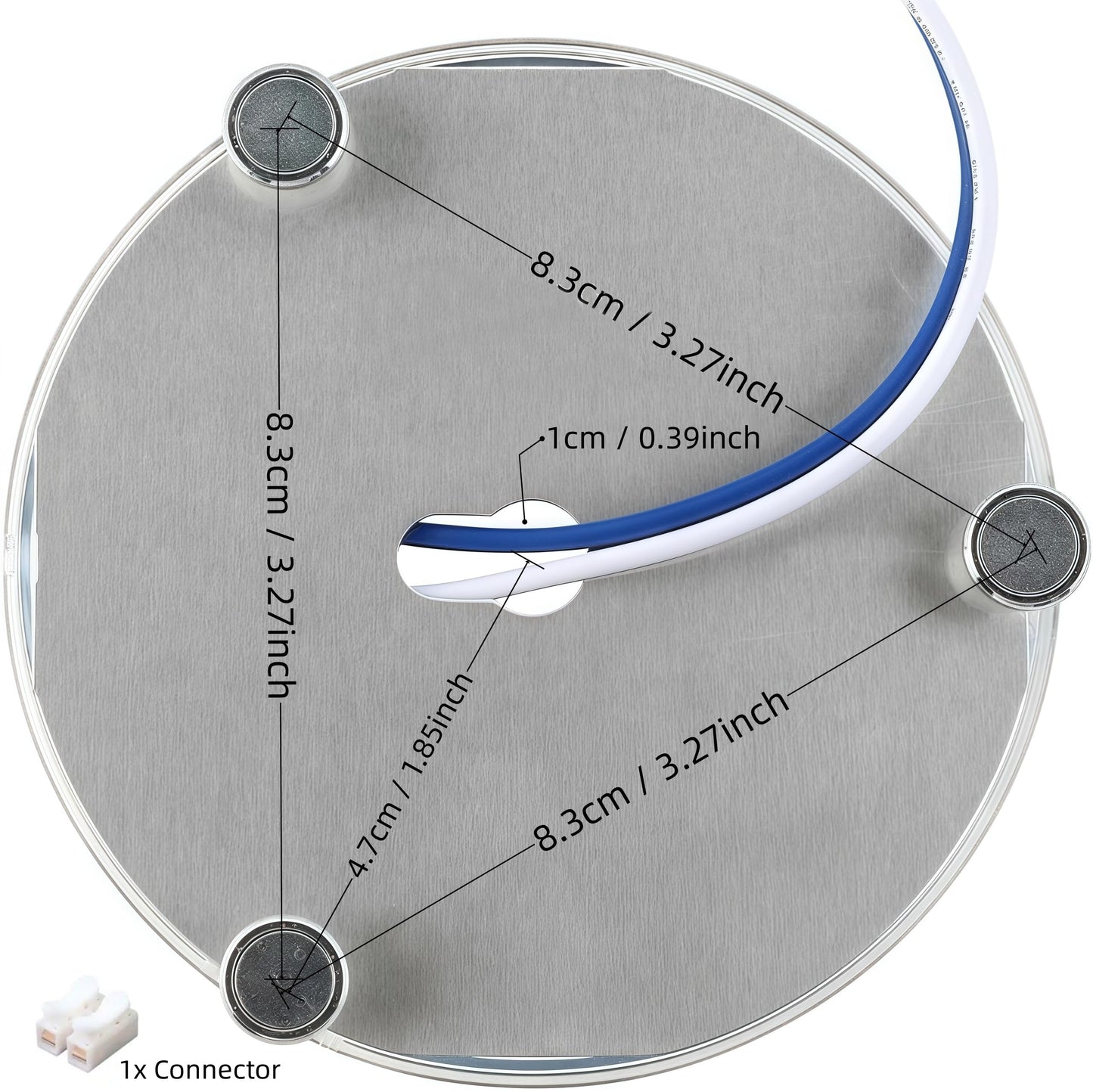 Ledytech 4 inch LED Retrofit Light Kit for Ceiling Fan Light Replacement Panel PCB 18W 6000K 2200LM 120V CRI90 Dimmable ETL (White 6000K)