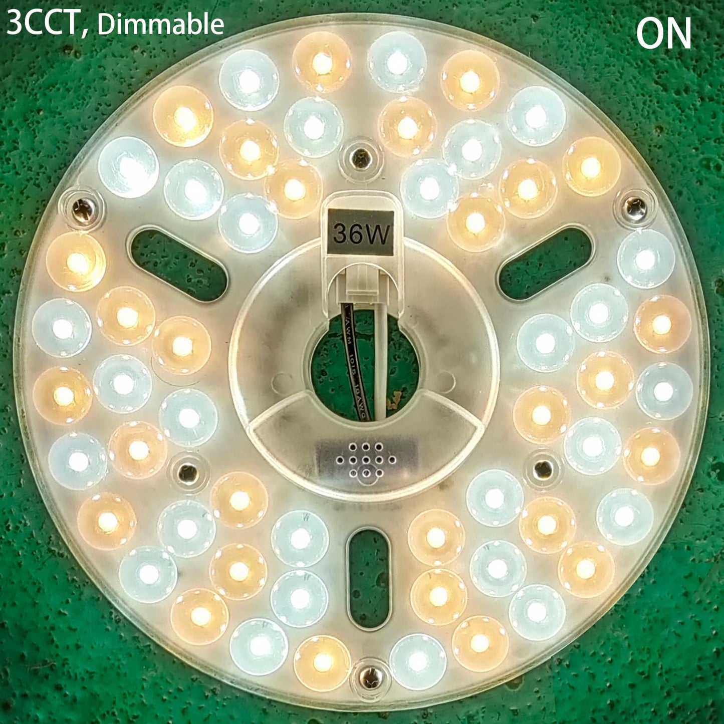 Hyoquilex 36W 6.4" Ceiling Fan Light Kit Replacement,Retrofit LED Light Engine Disc Board Panel Bulb for Flush Mount Ceiling Light,3 CCT Dimmable