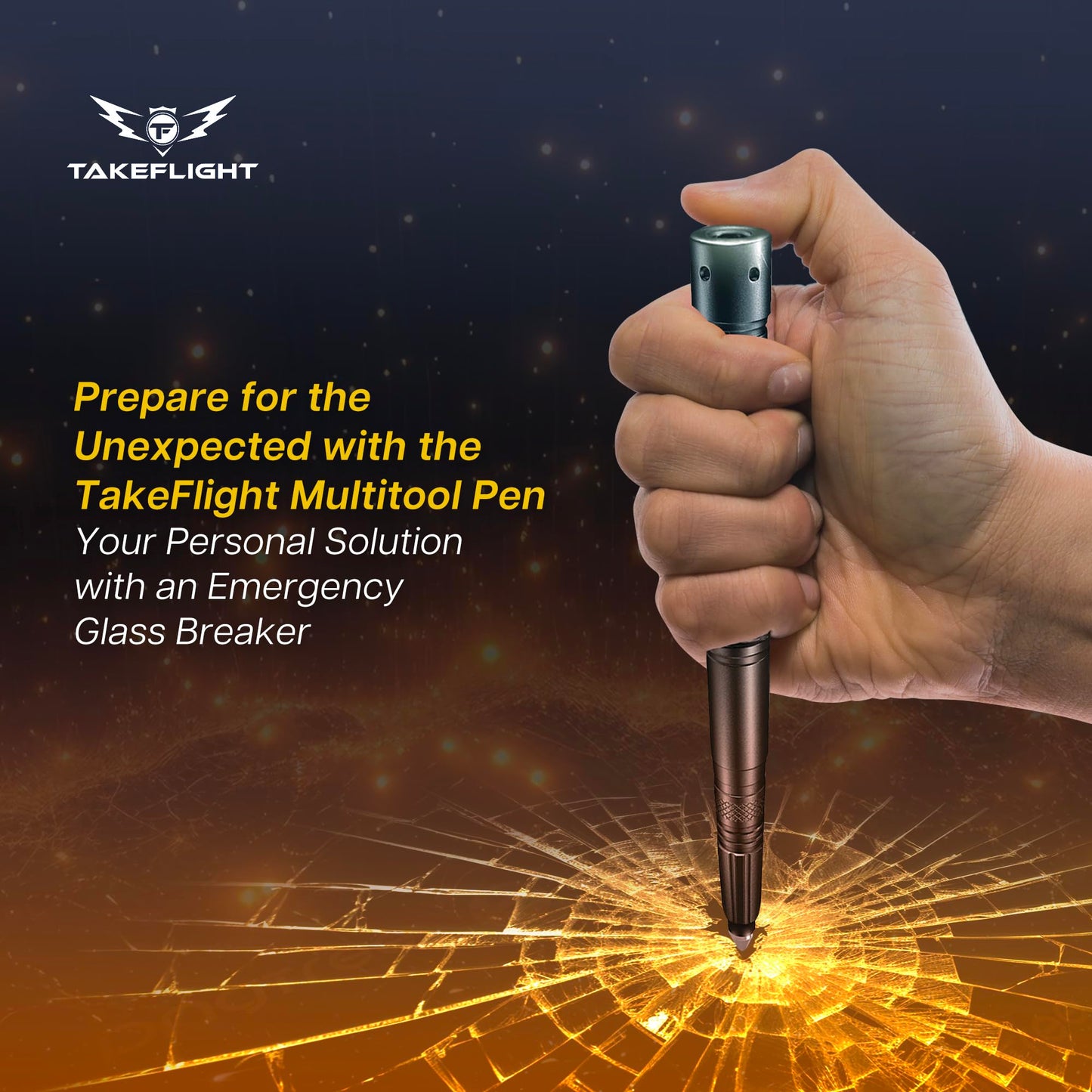 Tactical Pen with Flashlight – Multitool EDC Pen with Glass Breaker & Bottle Opener, Gift for Men & Women, Stocking Stuffer or Father’s Day Gadget