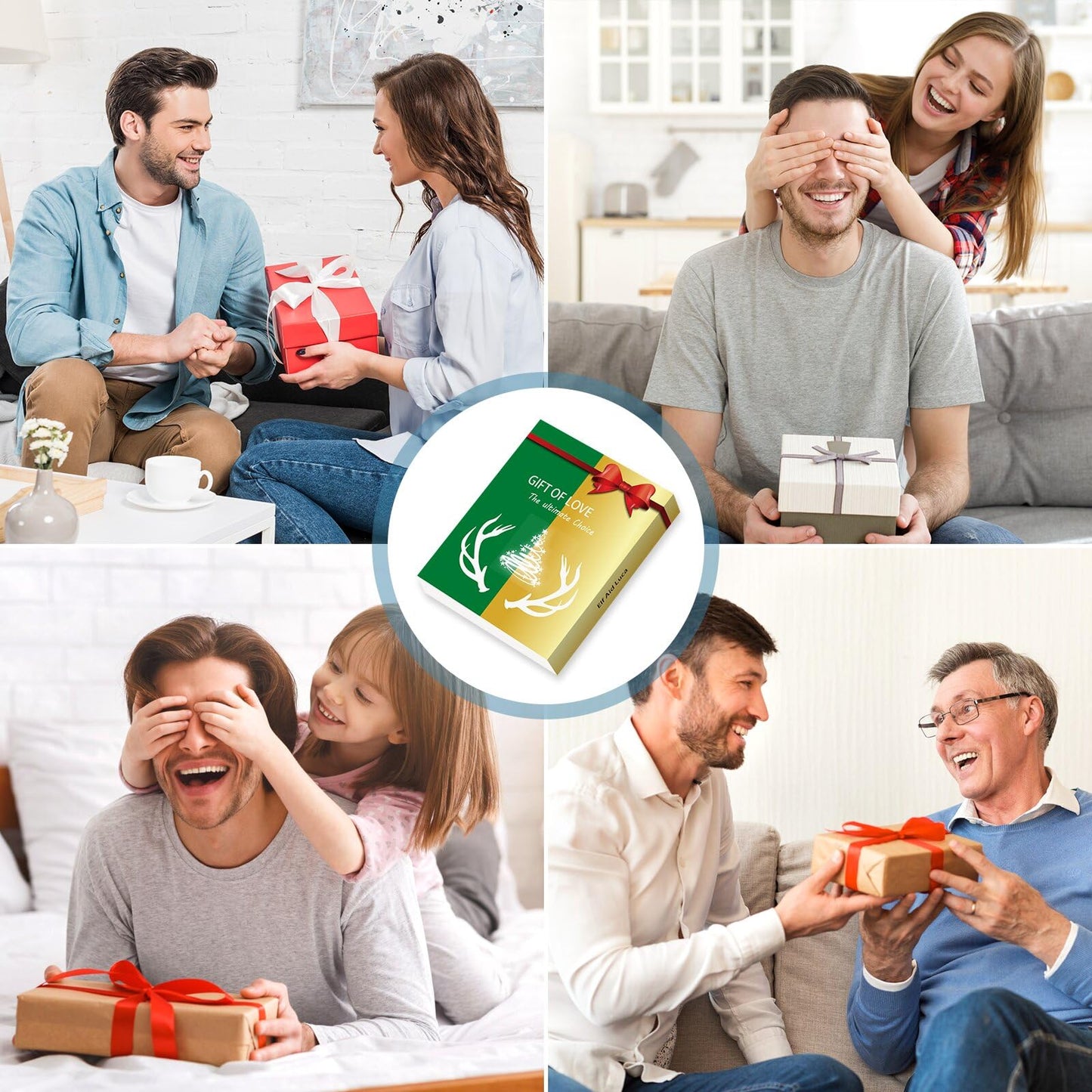 4-in-1 Pocket Screwdriver Keychain Tool, Stocking Stuffers for Men, Cool Gadget Gift for Dad Husband Boyfriend, White Elephant – Black