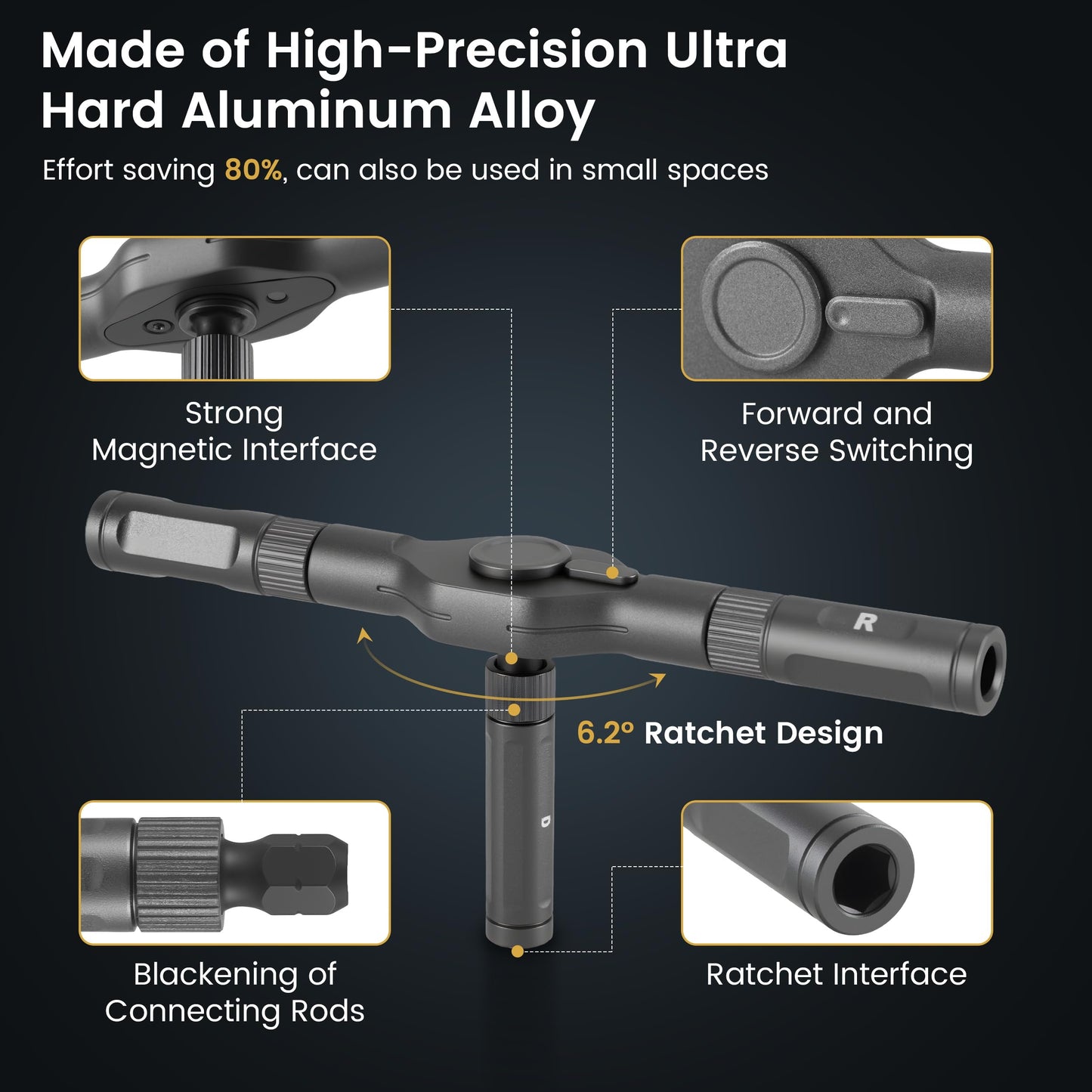 24-in-1 Magnetic Ratchet Screwdriver Set with Precision Bits, Ergonomic Rotatable Handle & Case – DIY, Home Repairs & Electronics