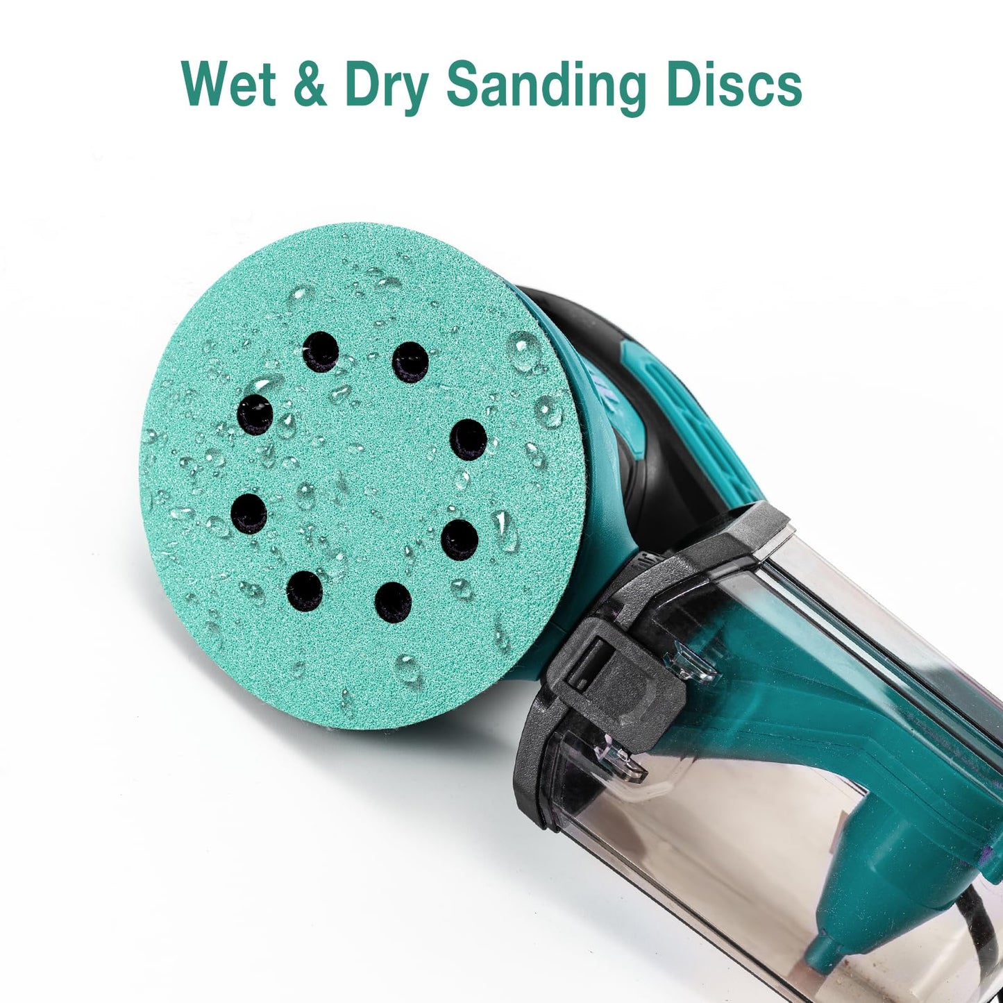 Aiyard 5-Inch 8-Hole Wet Dry Sanding Discs 2000 Grit, Polyester Film Backed Heavy-Duty Hook and Loop Sandpaper for Random Orbital Sander, 50-Pack