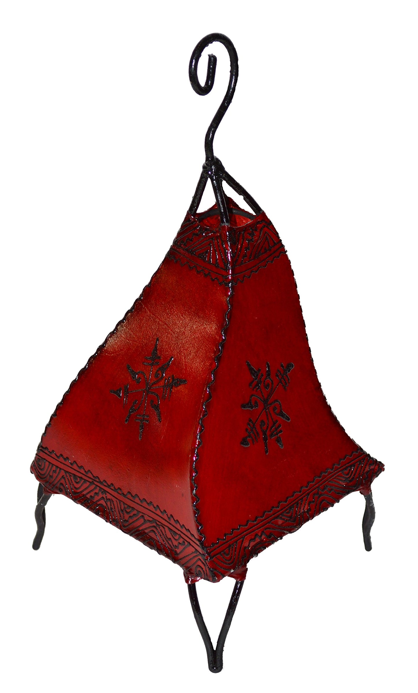 Treasures Of Morocco Henna Lamps & Sconces Moroccan Hand Made Leather lamp Henna Tattoo African Red