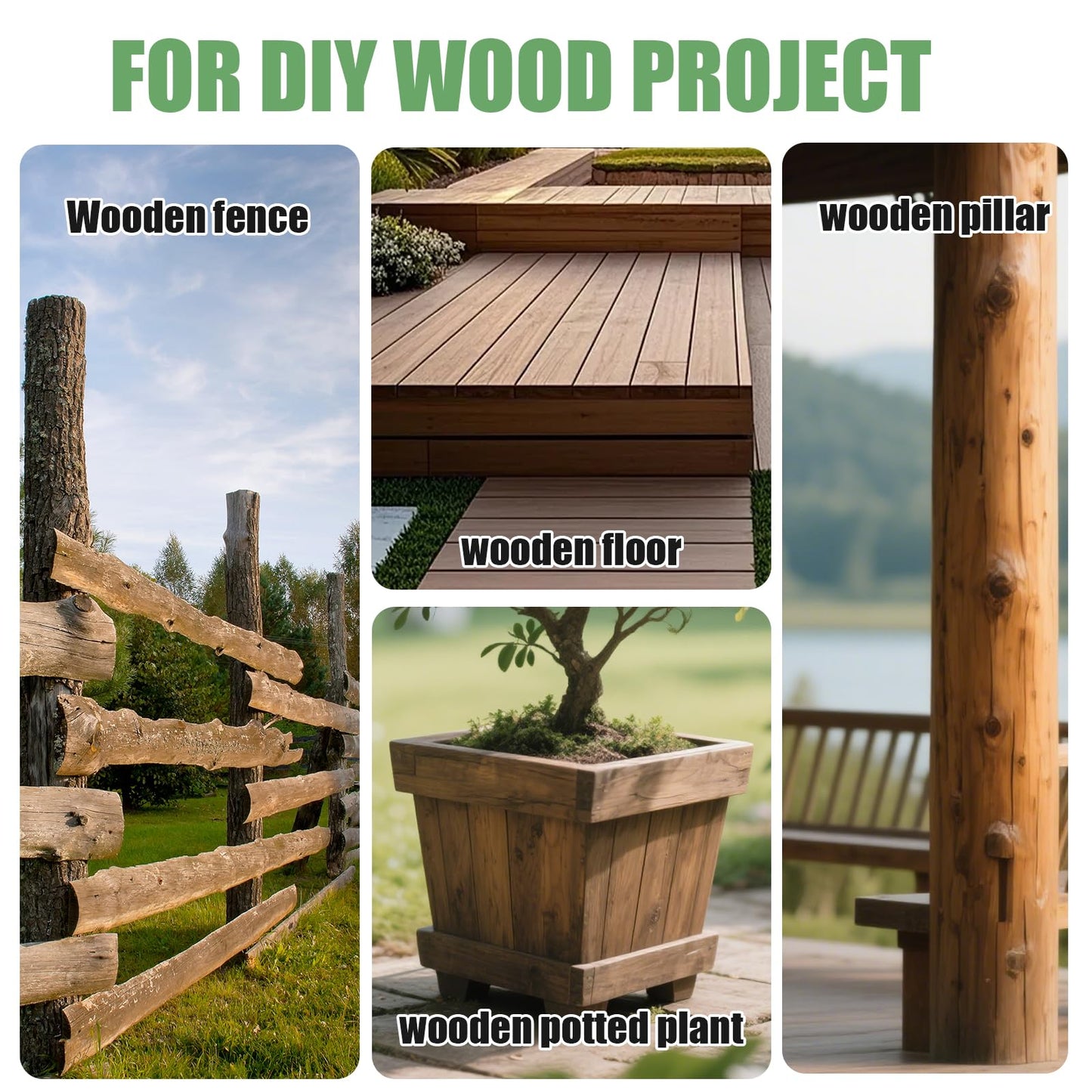 1-3/8" x 18" Auger Drill Bit for Wood, Hex Shank 35mm, for Soft/Hard Wood, Plastic & Composite, DIY Projects