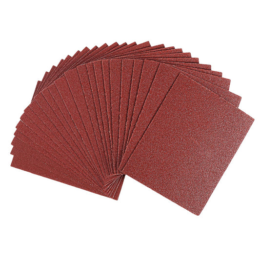 BAOSTC 1/4 Sandpaper Sheet,4-1/2"*5-1/2" Assorted 60-80-120-180-240,50PACK