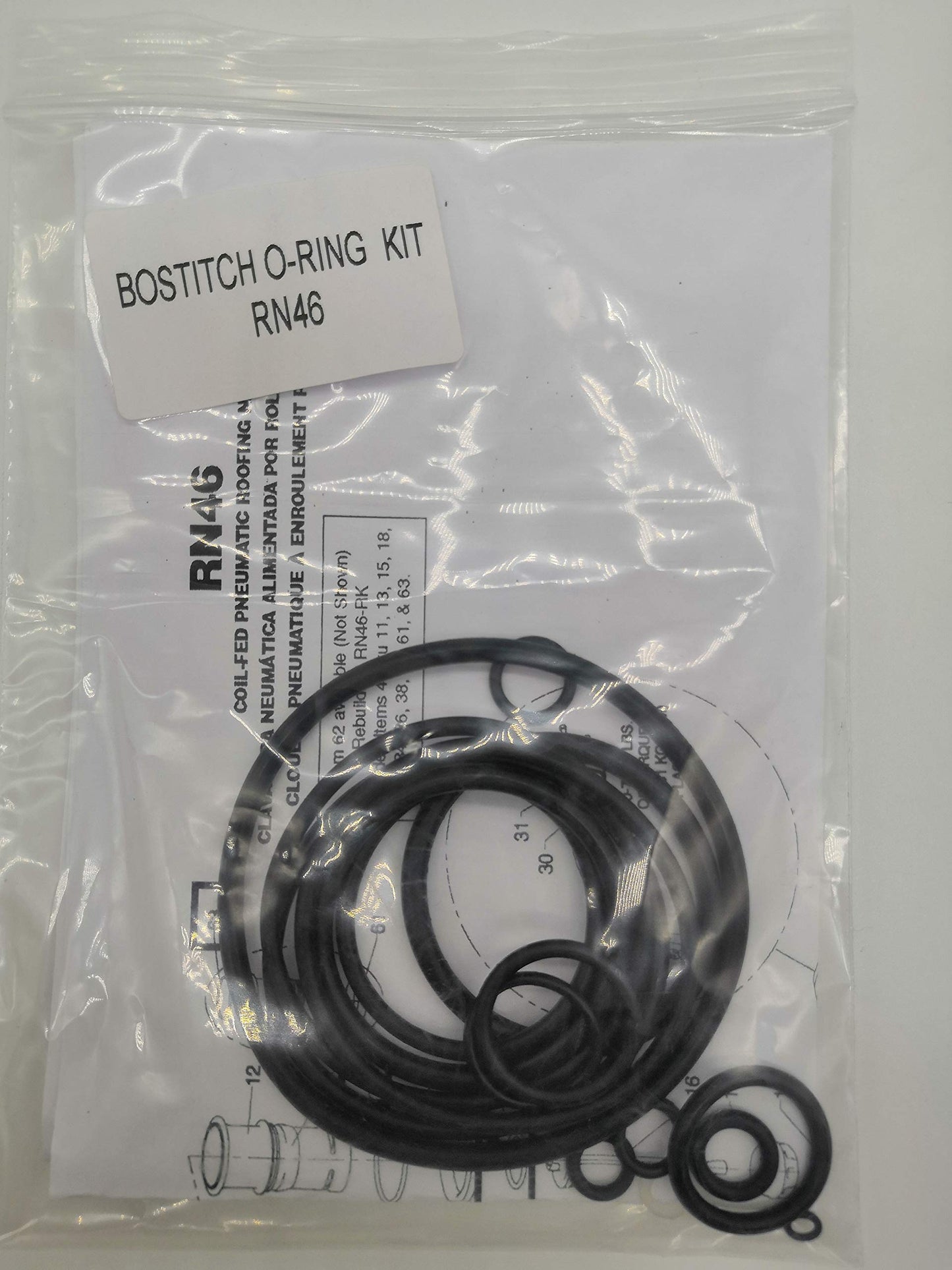 RN46 RN46-1 O-Ring Kit for Bostitch Roofing Nailer with Trigger O-Rings