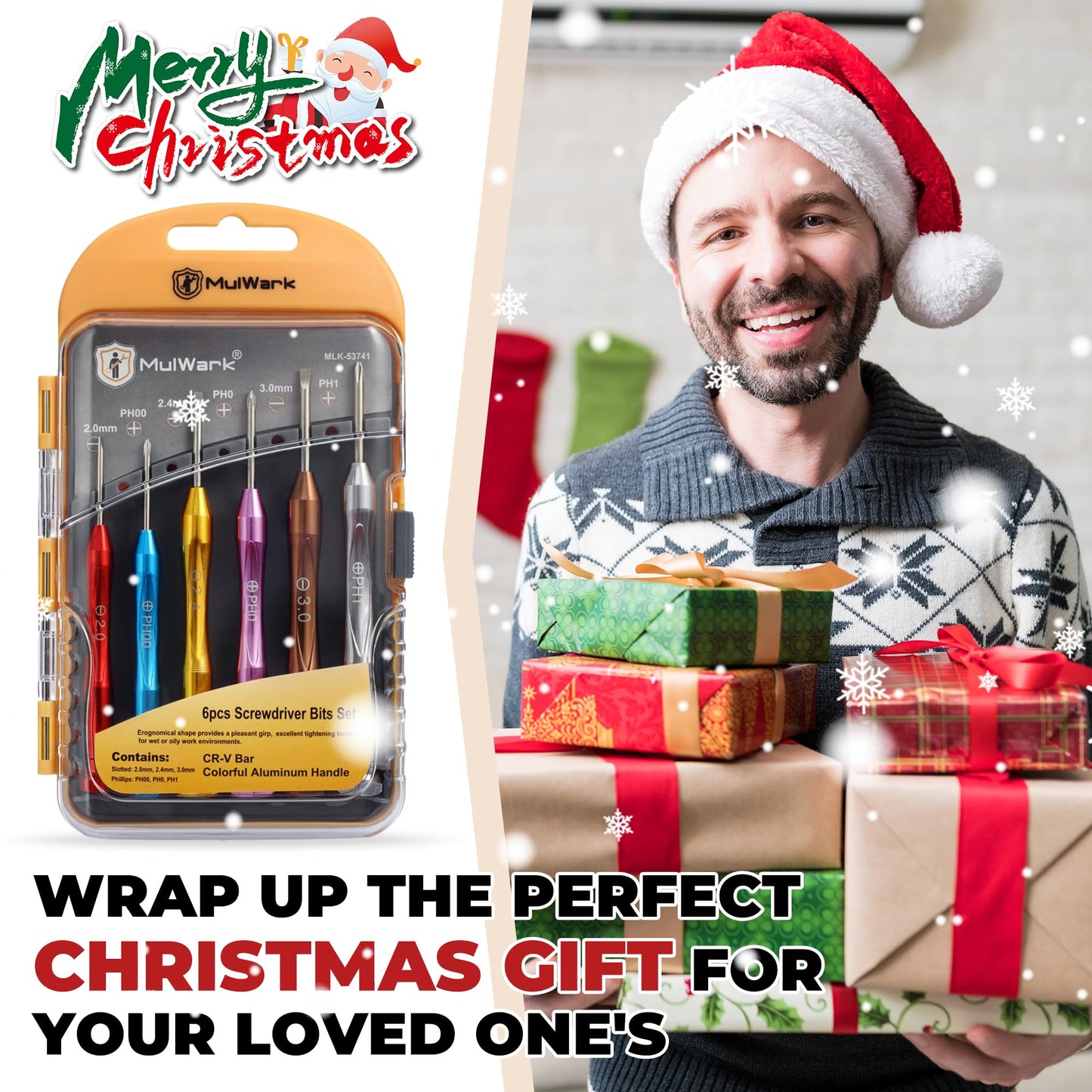 MULWARK 6-Piece Mini Magnetic Screwdriver Set, Precision Flathead & Phillips for Eyeglasses, Watches, Electronics, Phones, Computers