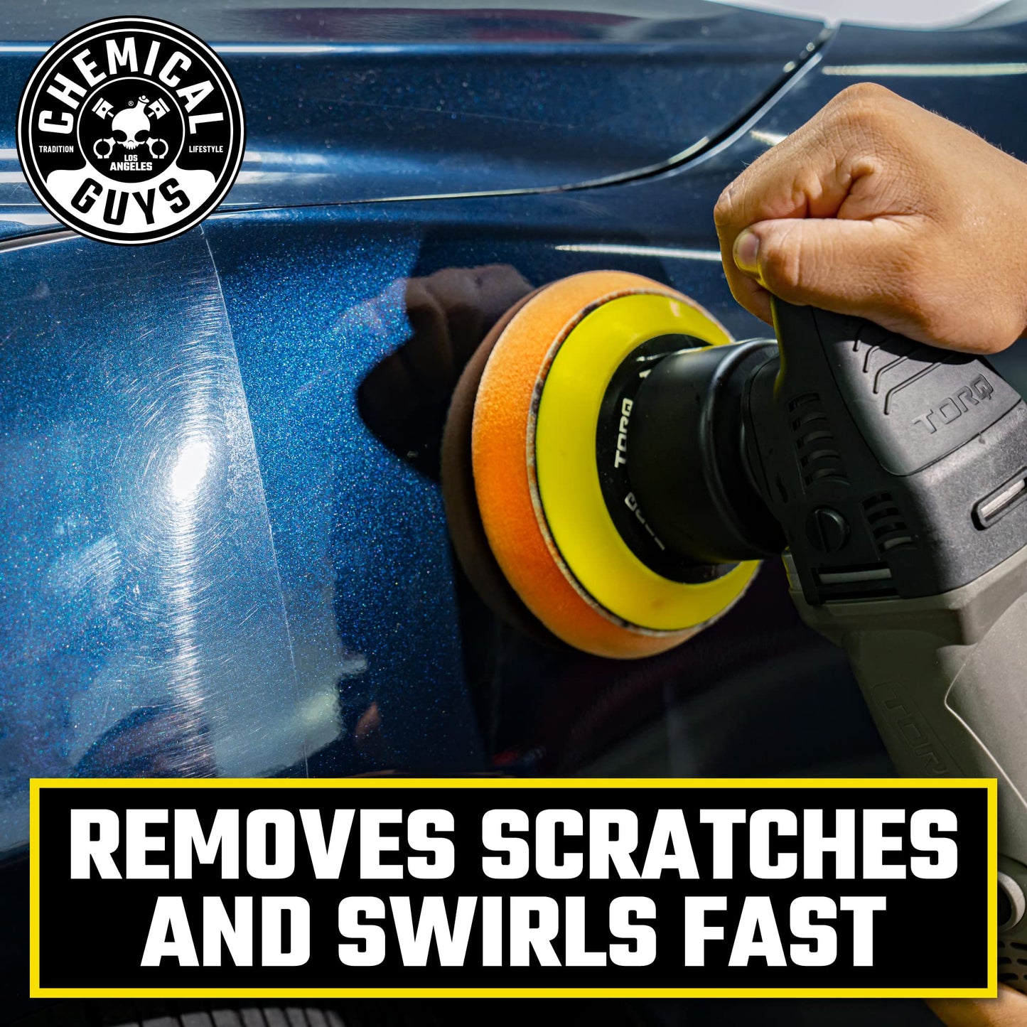 Chemical Guys TORQX 13-Piece Dual-Action Polisher Kit with Pads, Accessories & Arsenal Bag for Paint Correction and Detailing