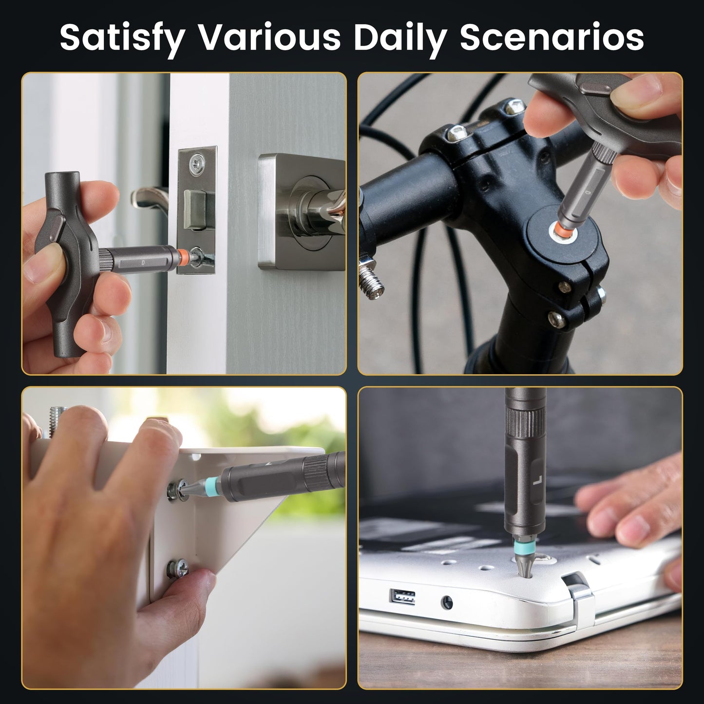 24-in-1 Magnetic Ratchet Screwdriver Set with Precision Bits, Ergonomic Rotatable Handle & Case – DIY, Home Repairs & Electronics