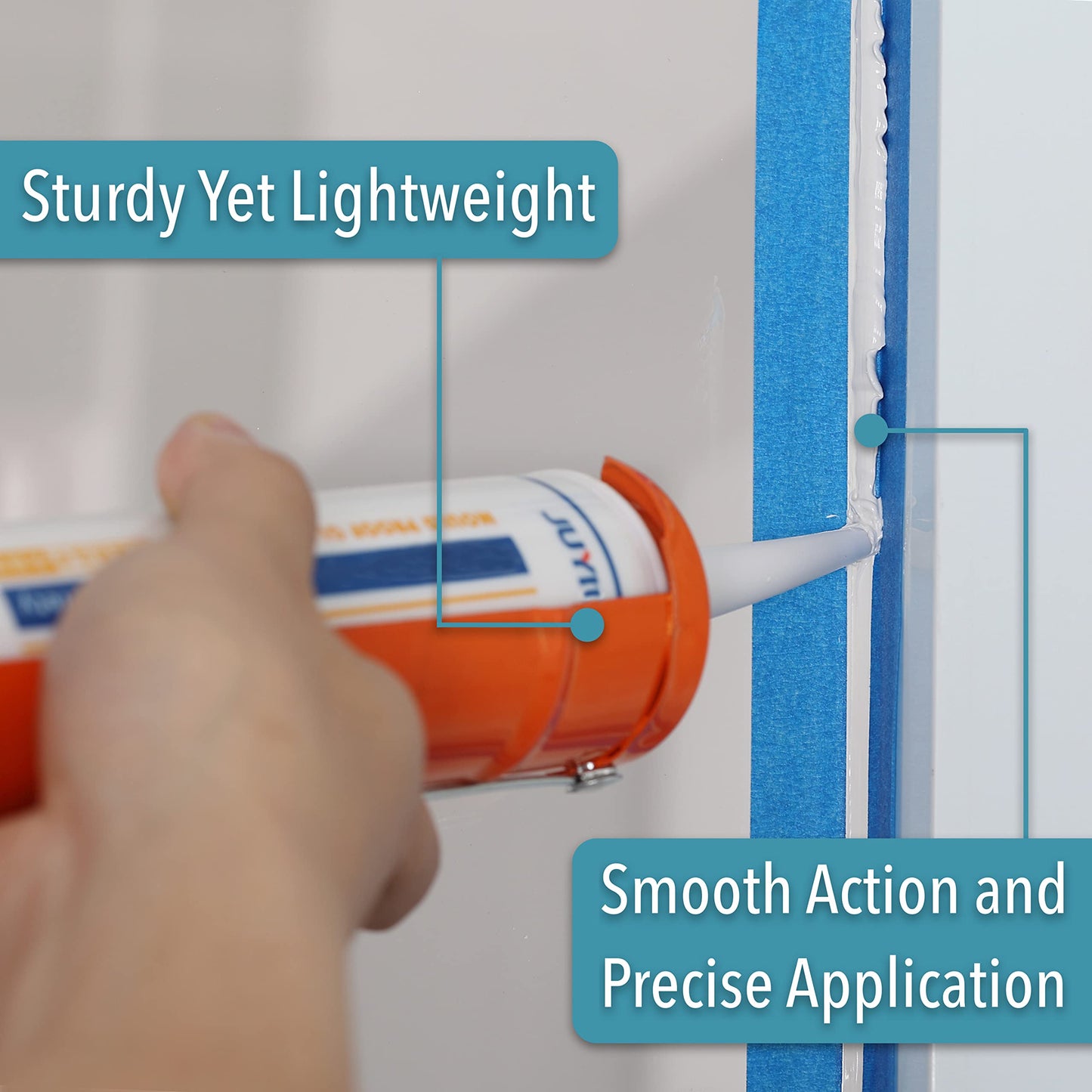 Bates- Caulking Silicone Gun, 10:1 Thrust Ratio, Hand Caulking Guns, No Drip